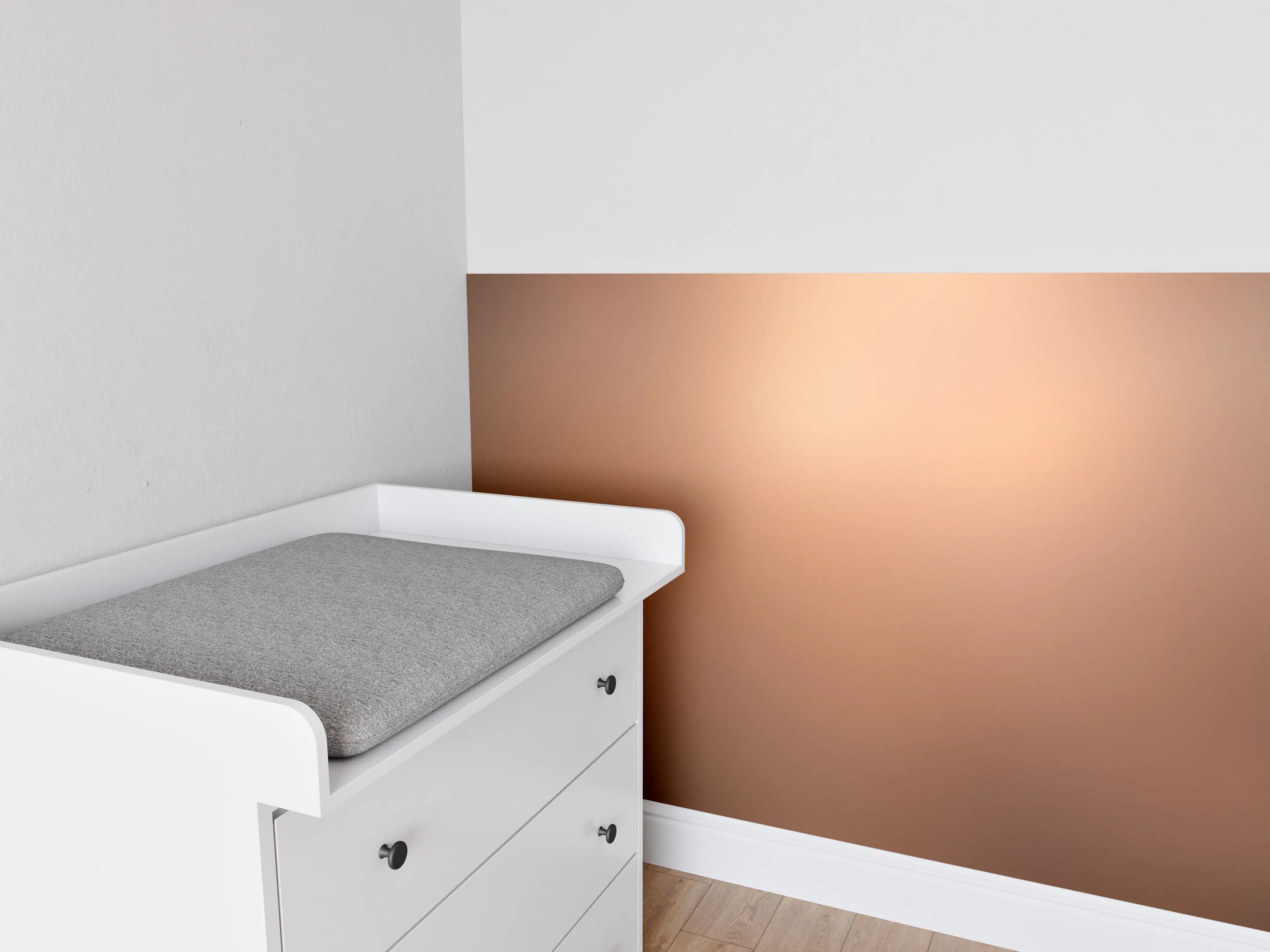 Babyzimmer Wandgestaltung - Braun, beiges Muster
