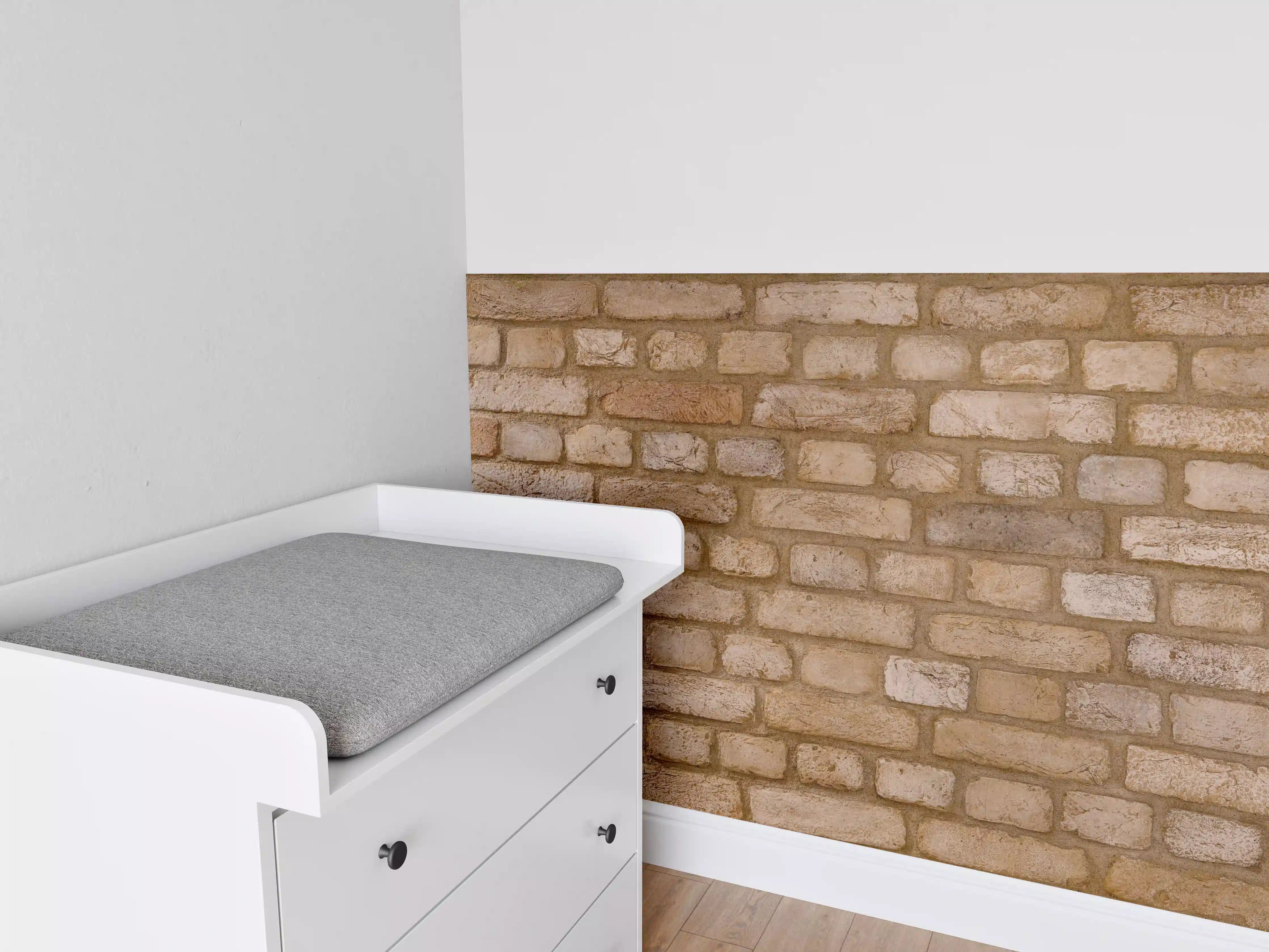 Babyzimmer Wandgestaltung - Braune Backsteinmauer Textur