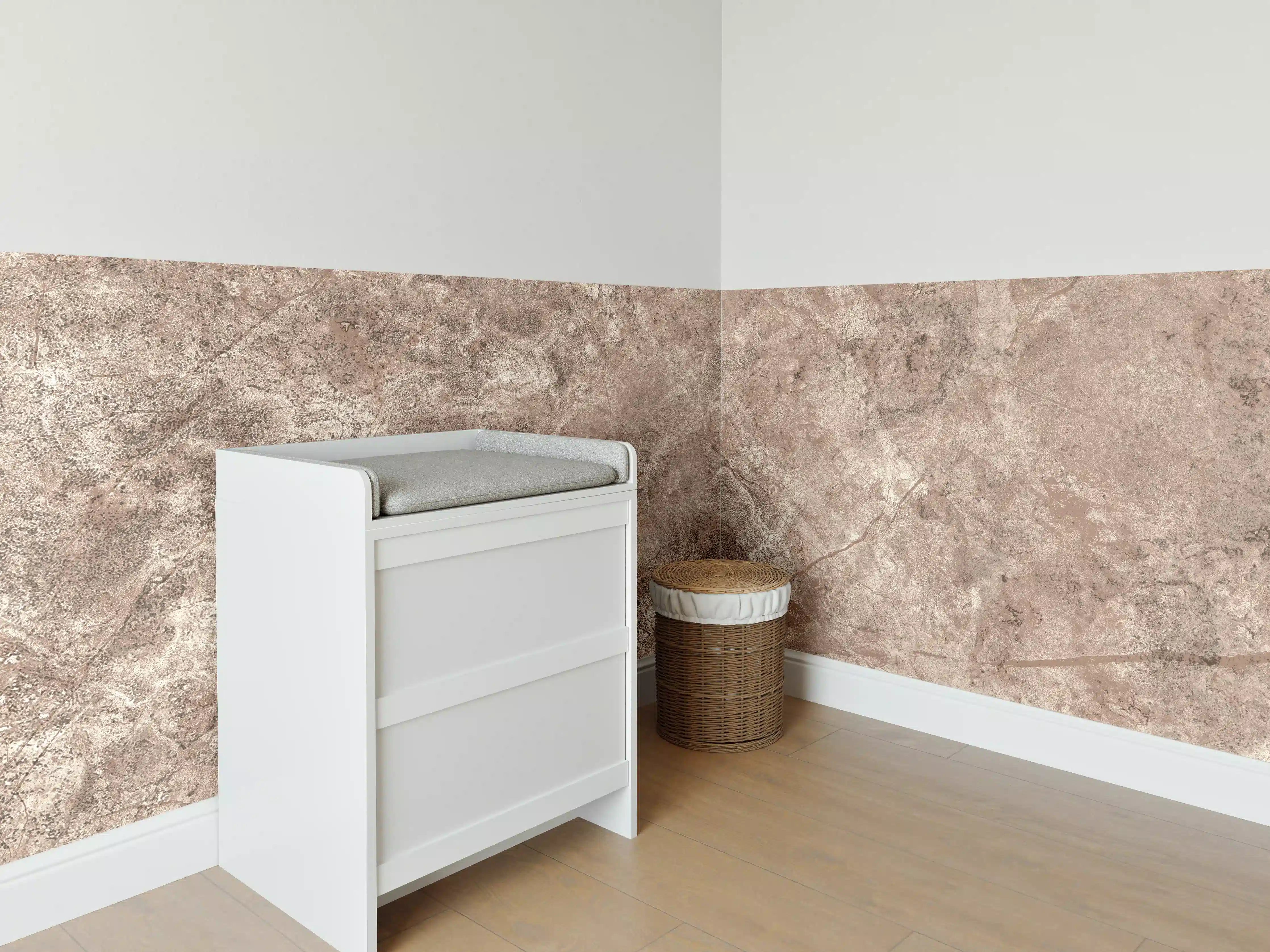 Babyzimmer Wandgestaltung - Brauner alter Sandstein 1