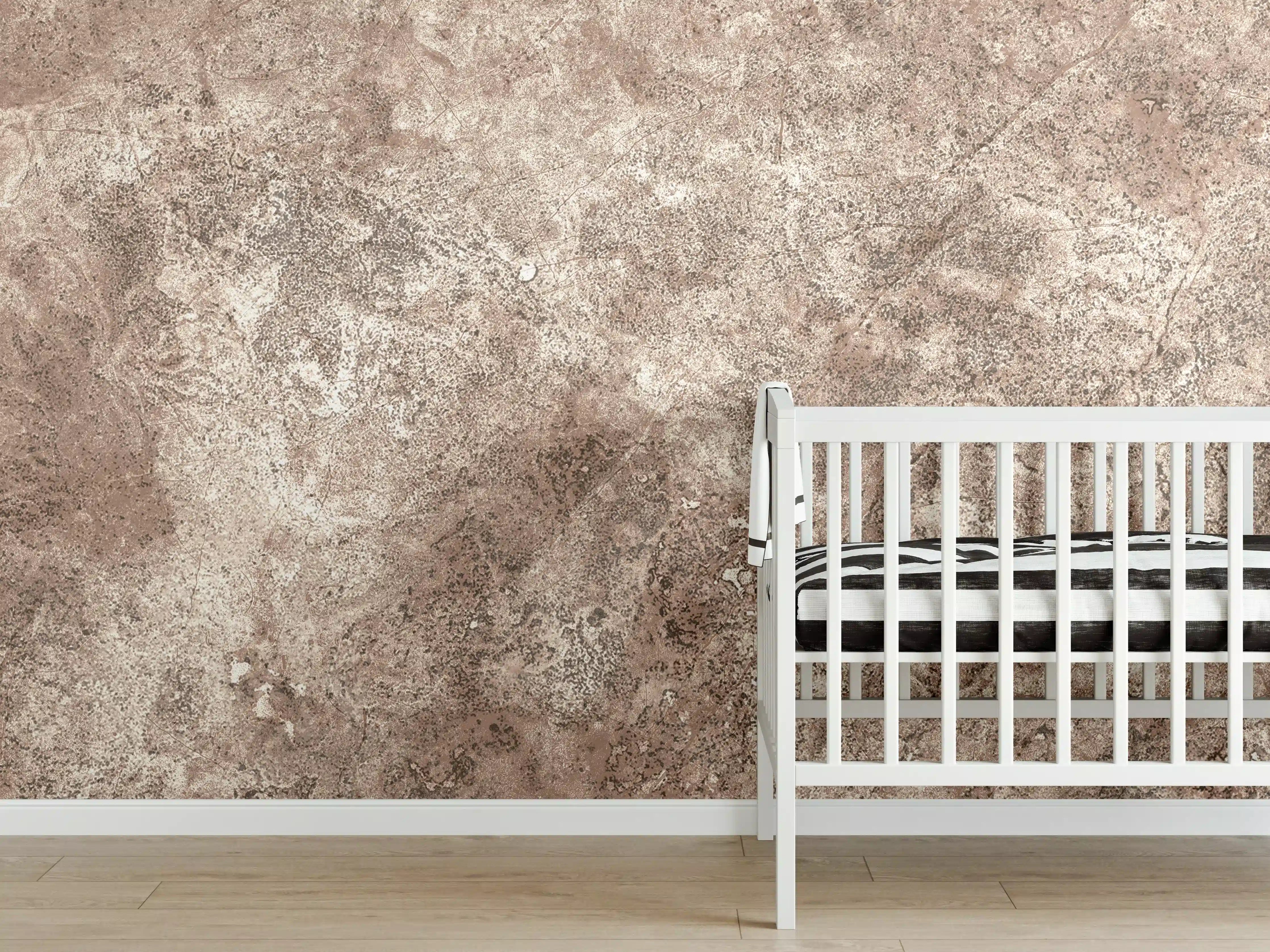 Babyzimmer Wandgestaltung - Brauner alter Sandstein 2