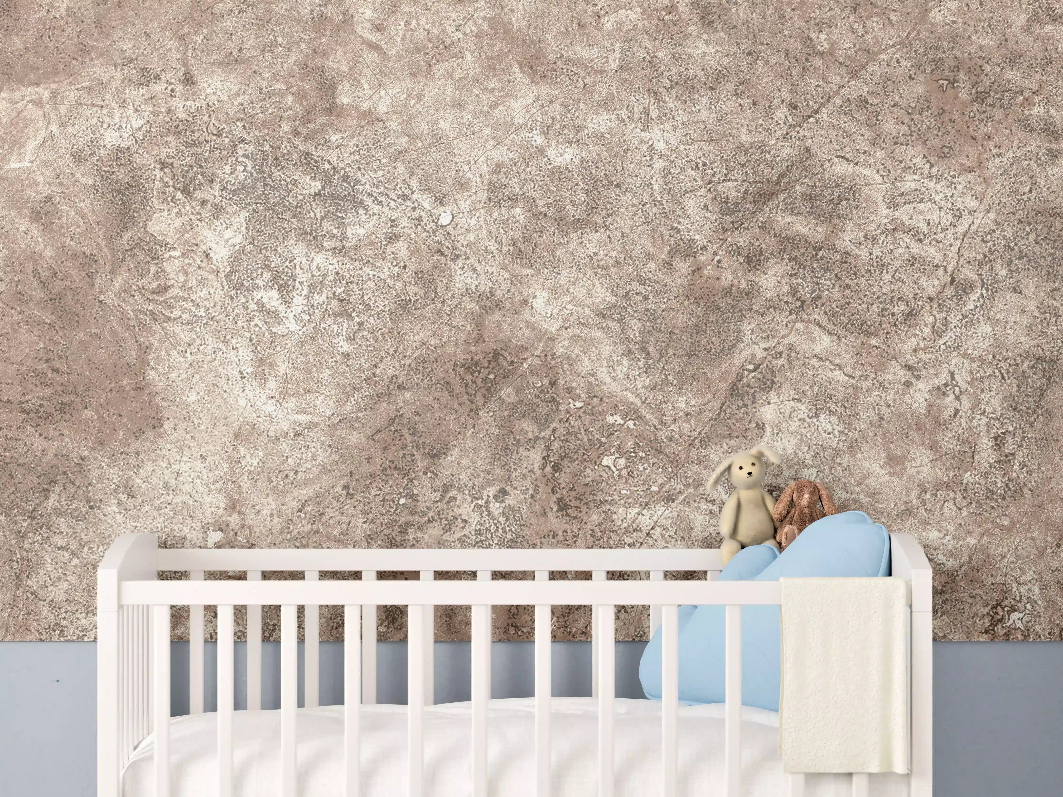 Babyzimmer Wandgestaltung - Brauner alter Sandstein 2