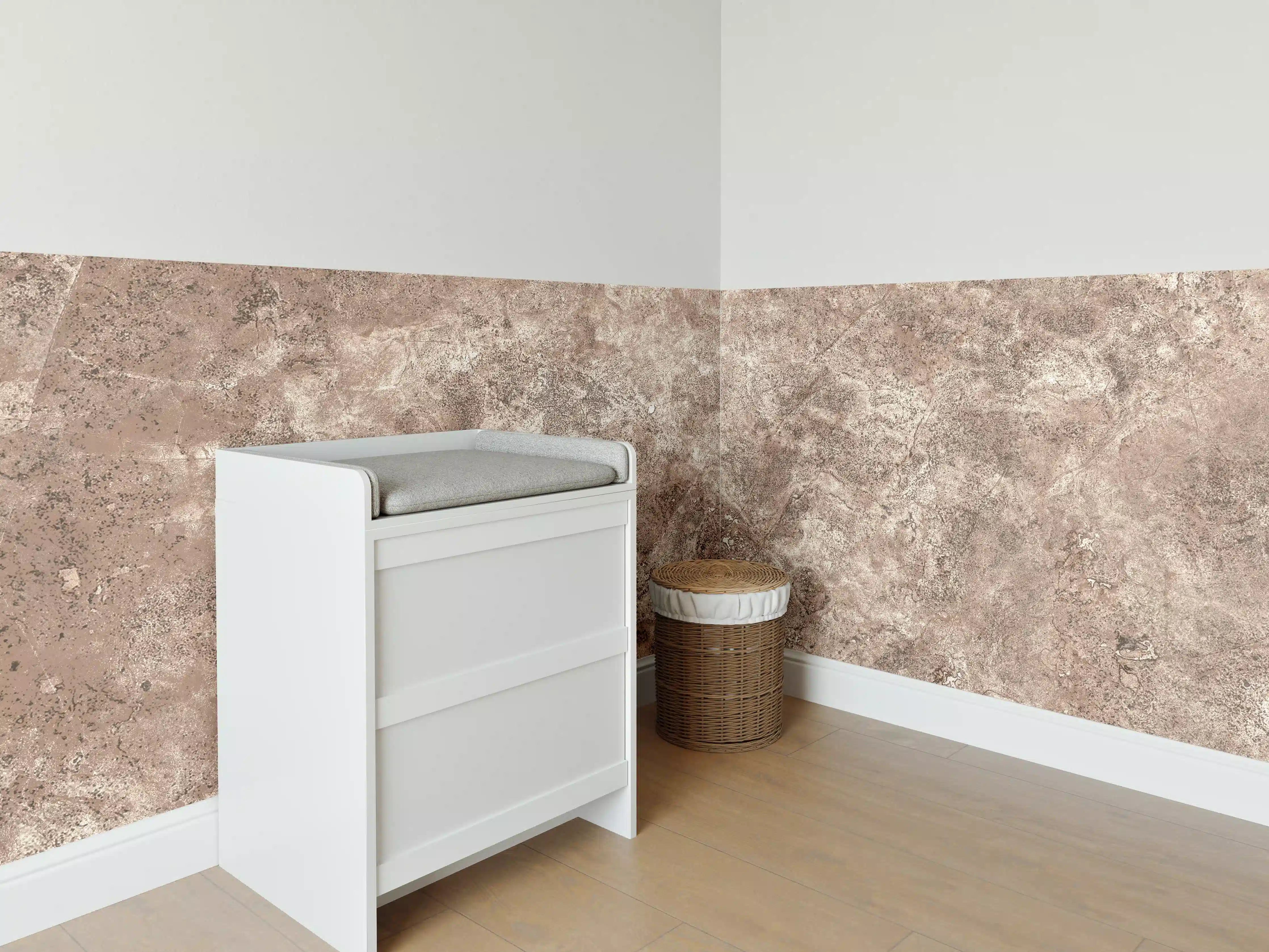 Babyzimmer Wandgestaltung - Brauner alter Sandstein 2