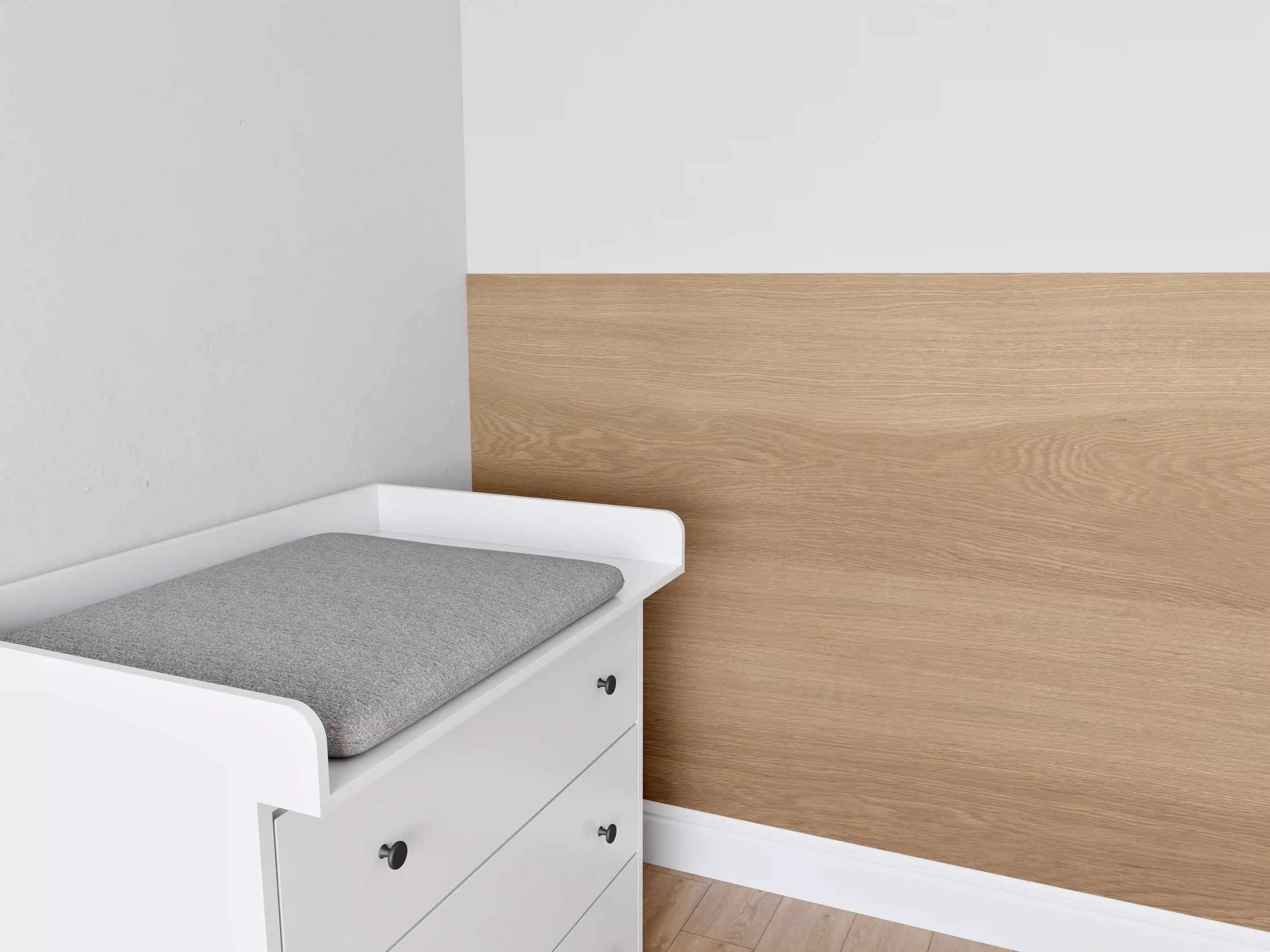 Babyzimmer Wandgestaltung - Braunes Holzfliesen Muster