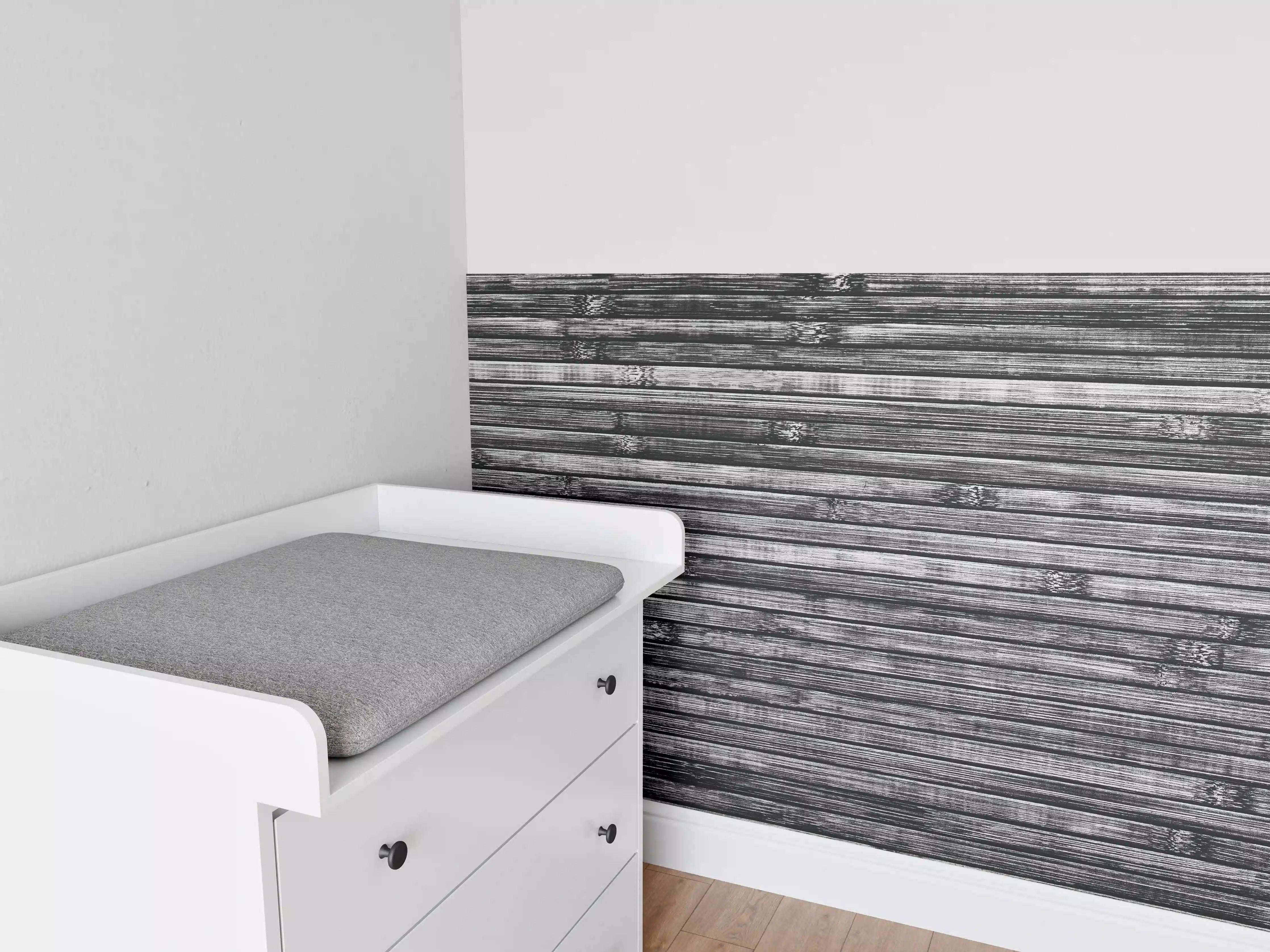 Babyzimmer Wandgestaltung - Breite schwarze und weiße hölzerne Hintergrund