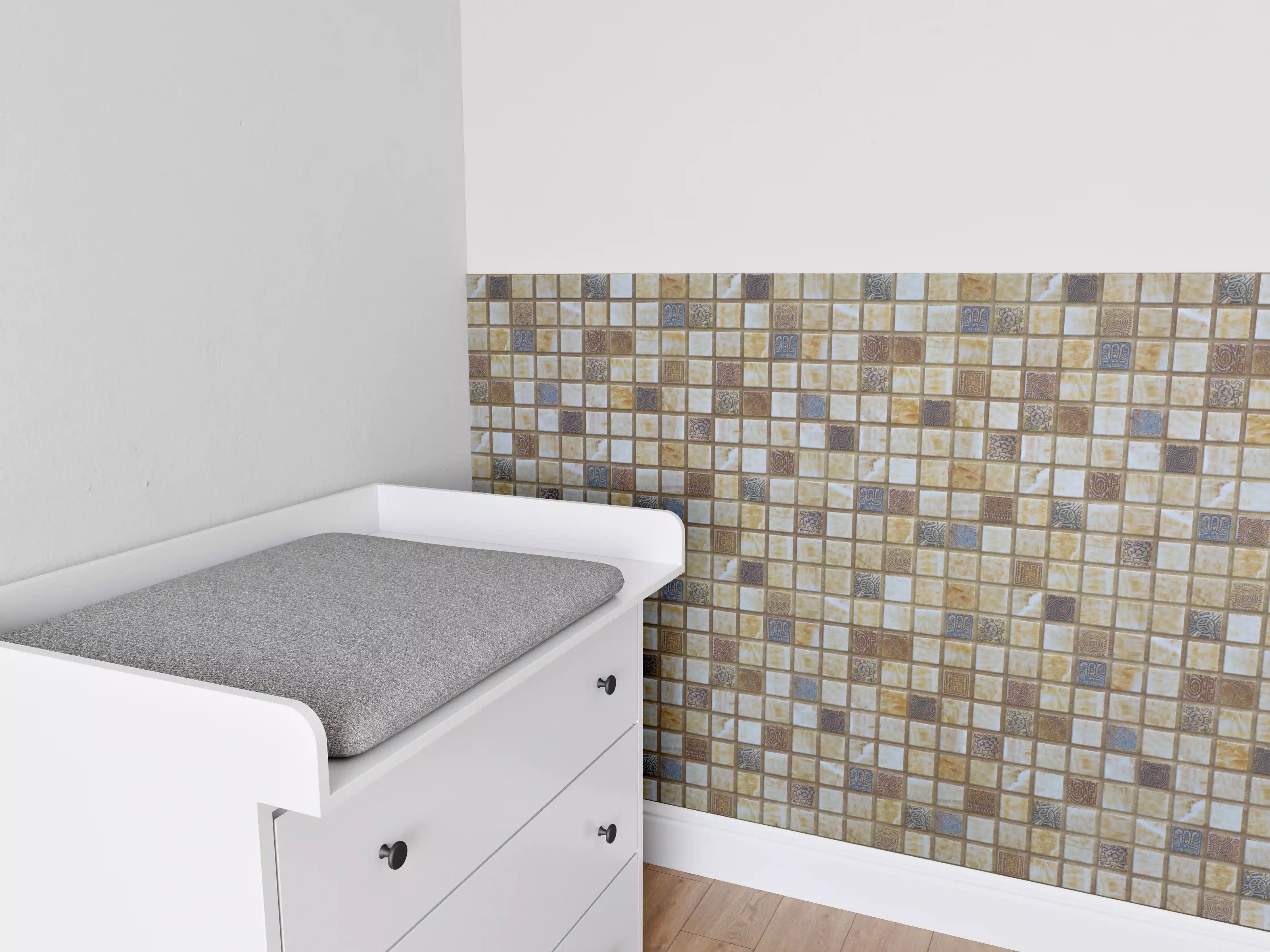 Babyzimmer Wandgestaltung - Bunt Mosaik Fliesen Design