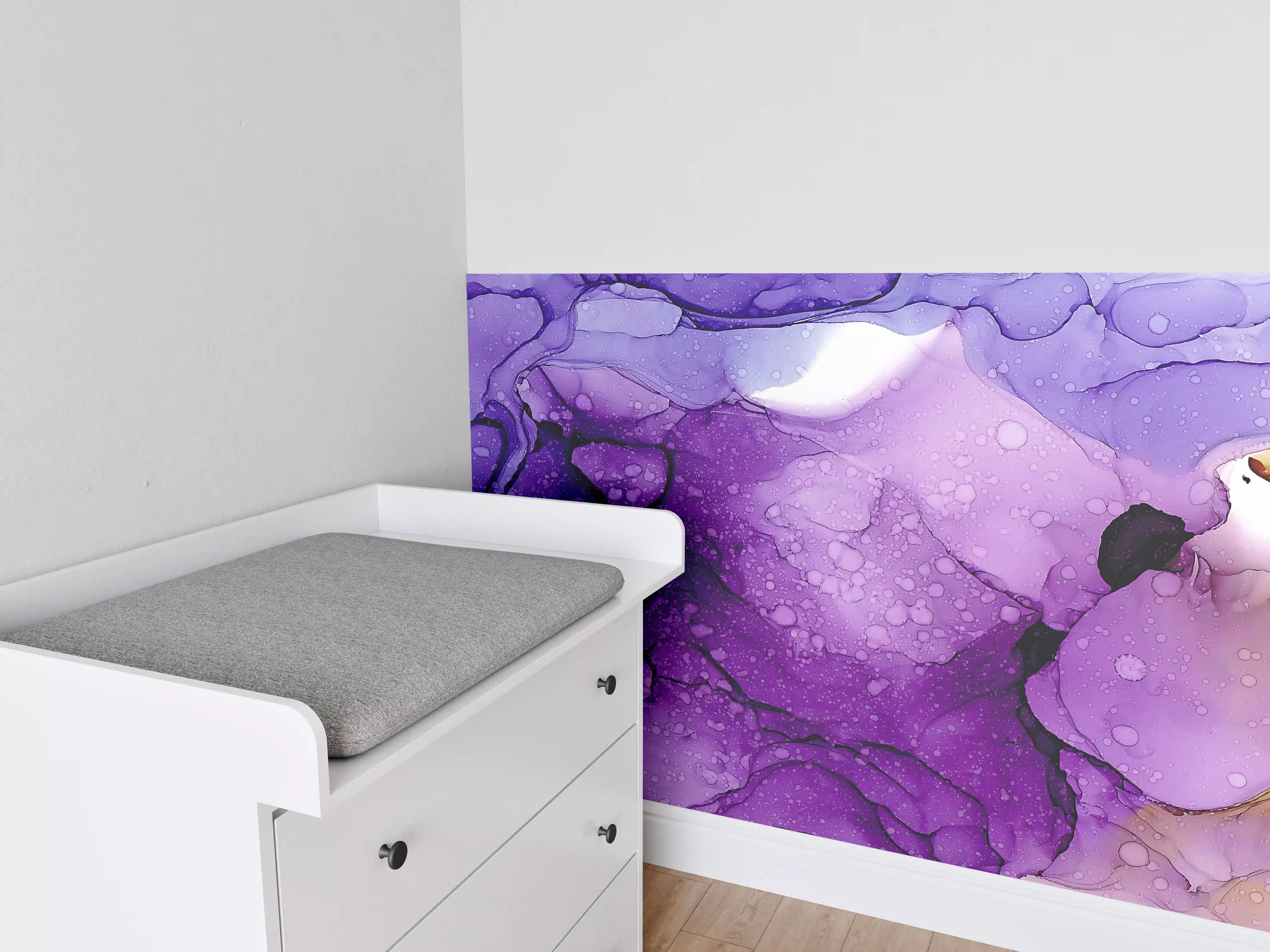 Babyzimmer Wandgestaltung - Bunte Aquarellfarben Bliss