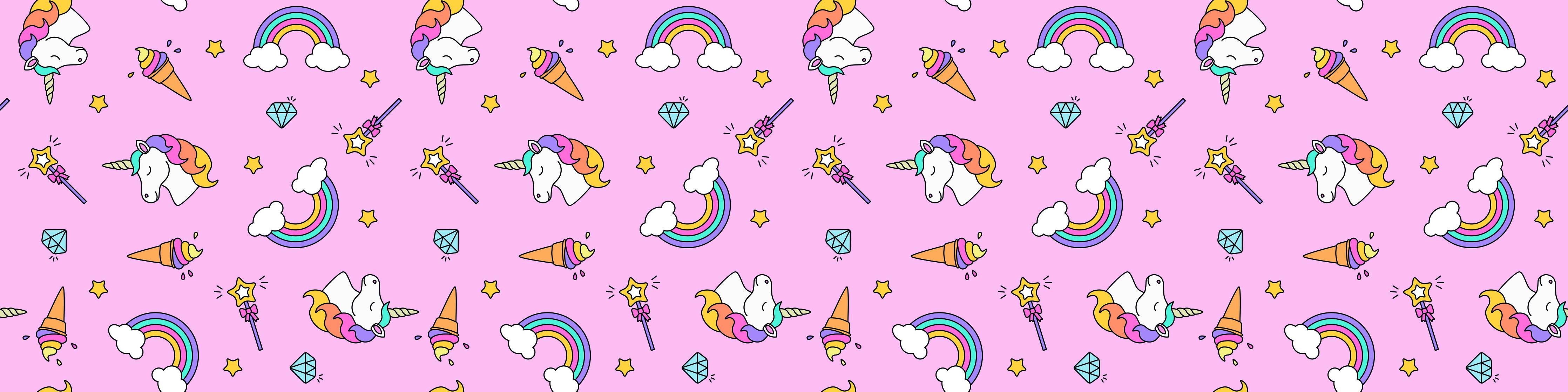 Babyzimmer Wandgestaltung-Bunte Einhorn-Wolken-Wonderland