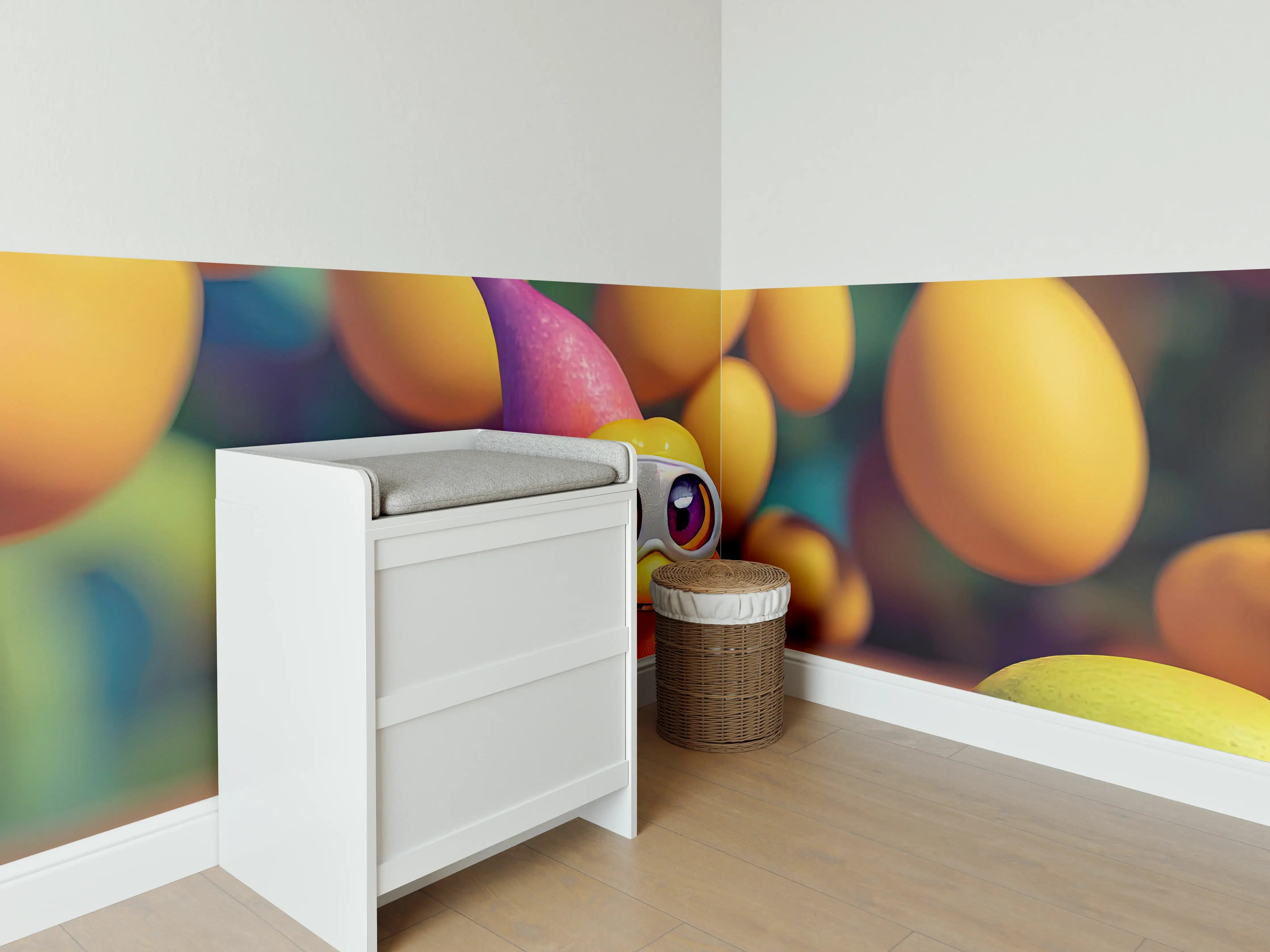 Babyzimmer Wandgestaltung - Cartoon Mangos