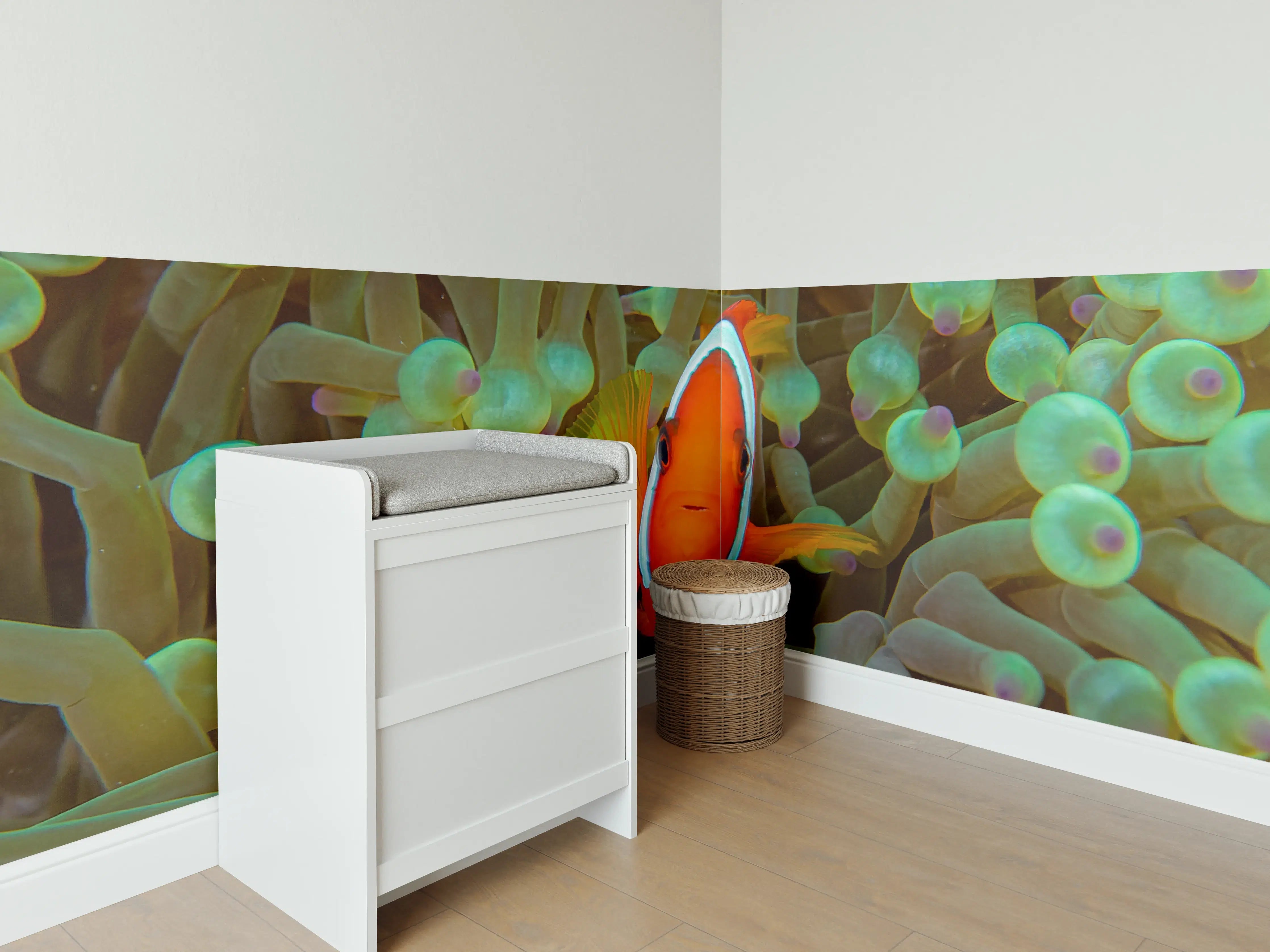 Babyzimmer Wandgestaltung - Clownfisch - Unterwasserwelt