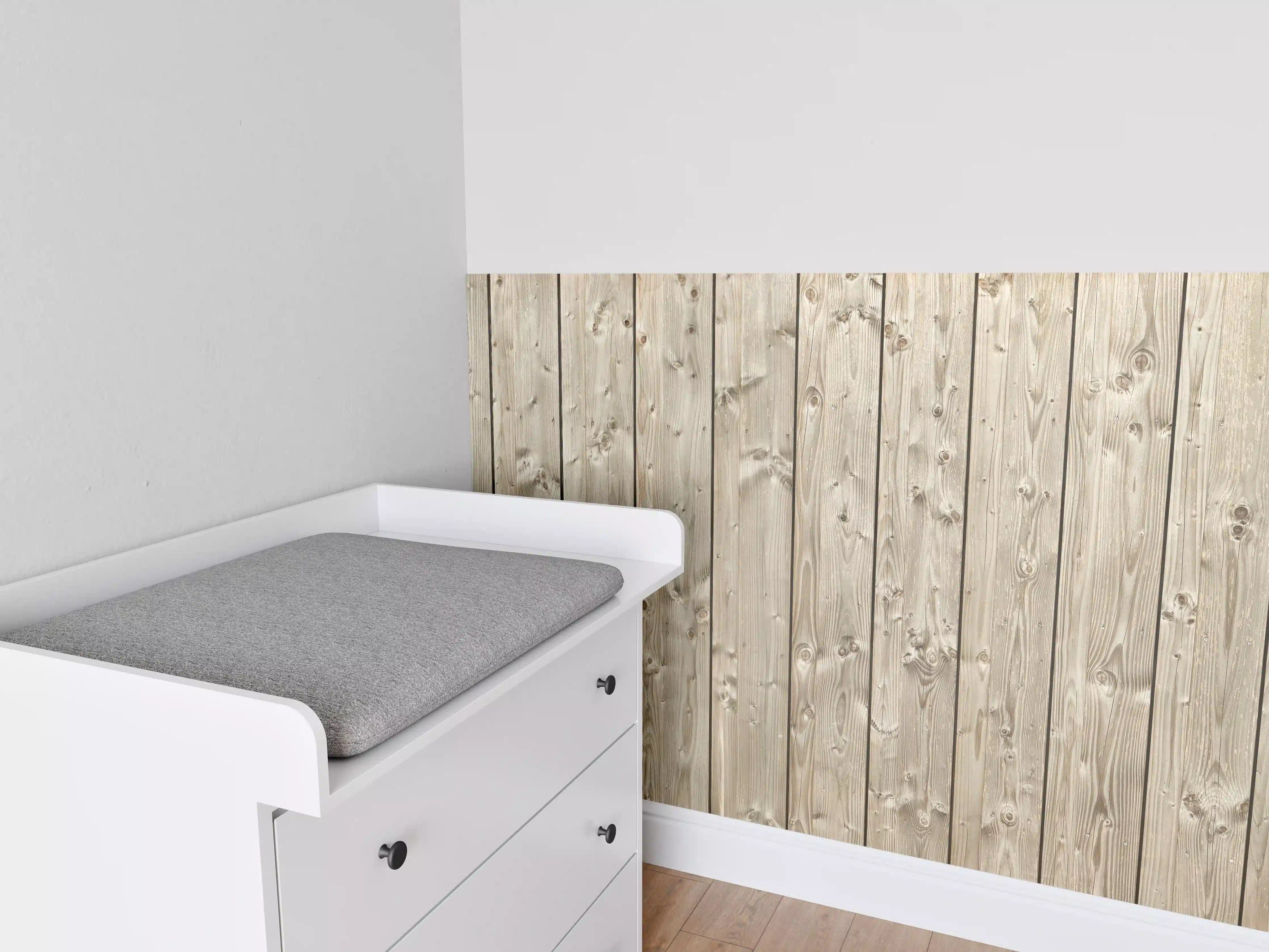 Babyzimmer Wandgestaltung - Dekorative Holztextur