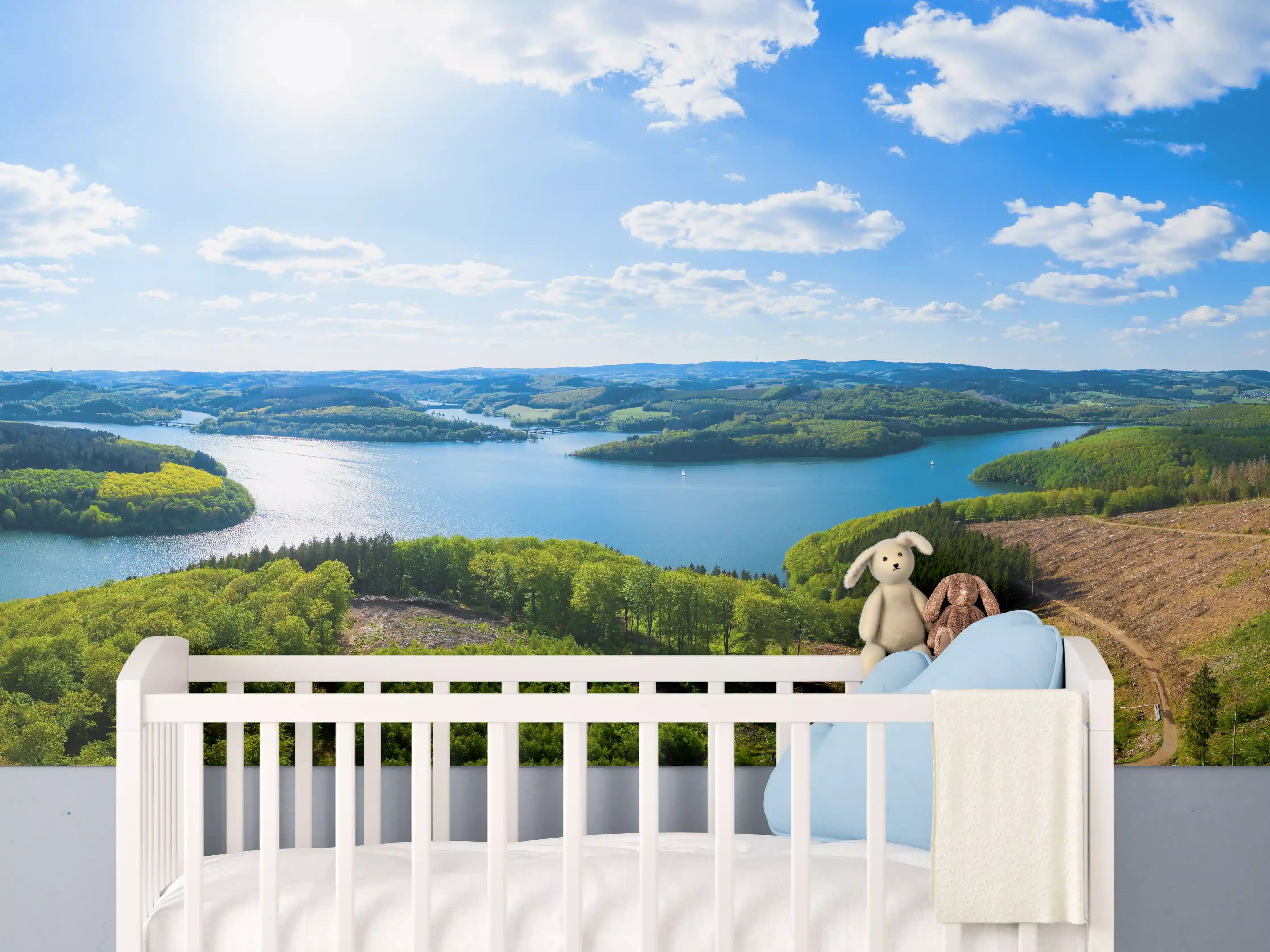Babyzimmer Wandgestaltung - Der Bigge See im Frühling - Deutschland