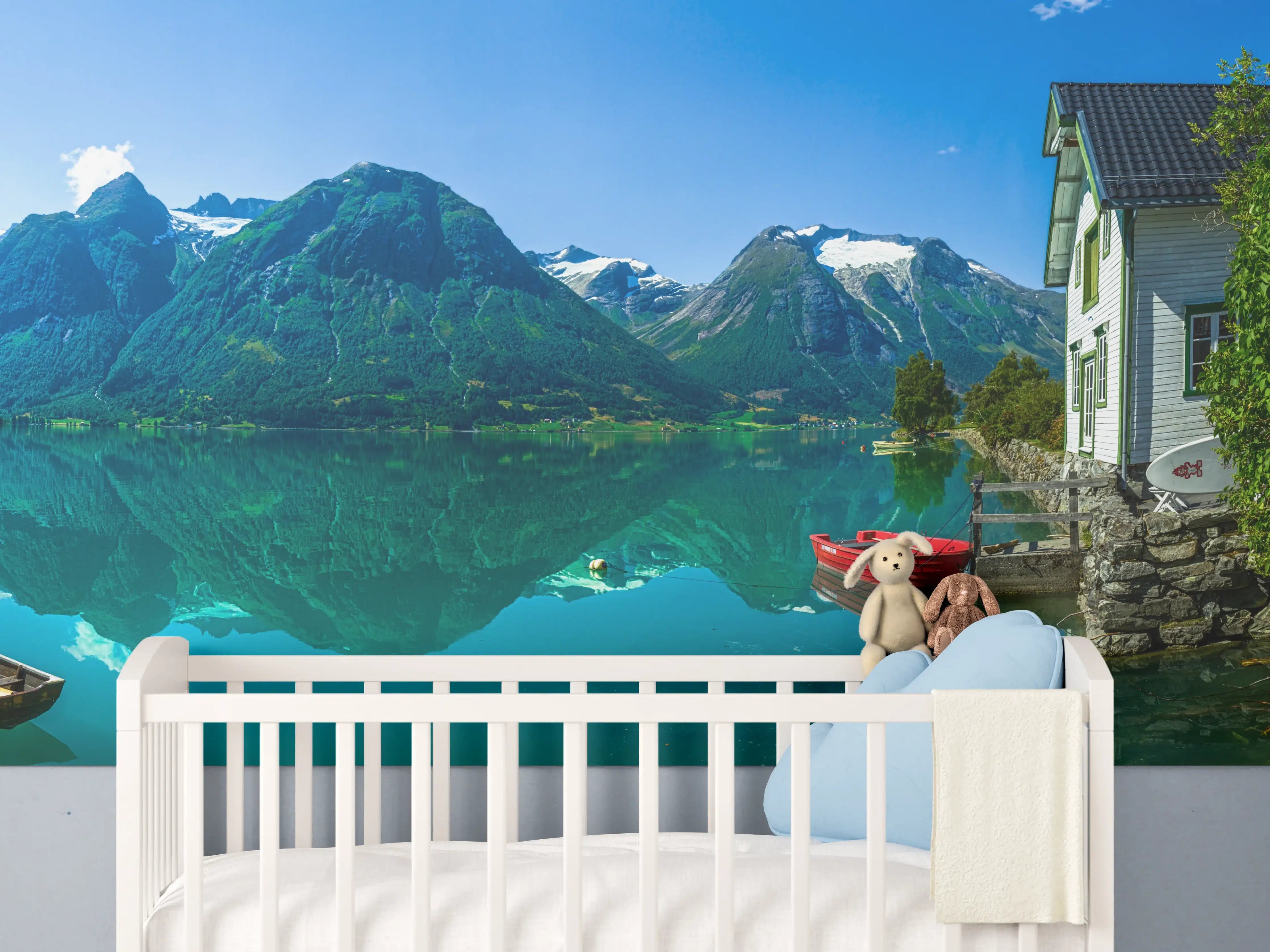 Babyzimmer Wandgestaltung - Der Gletschersee