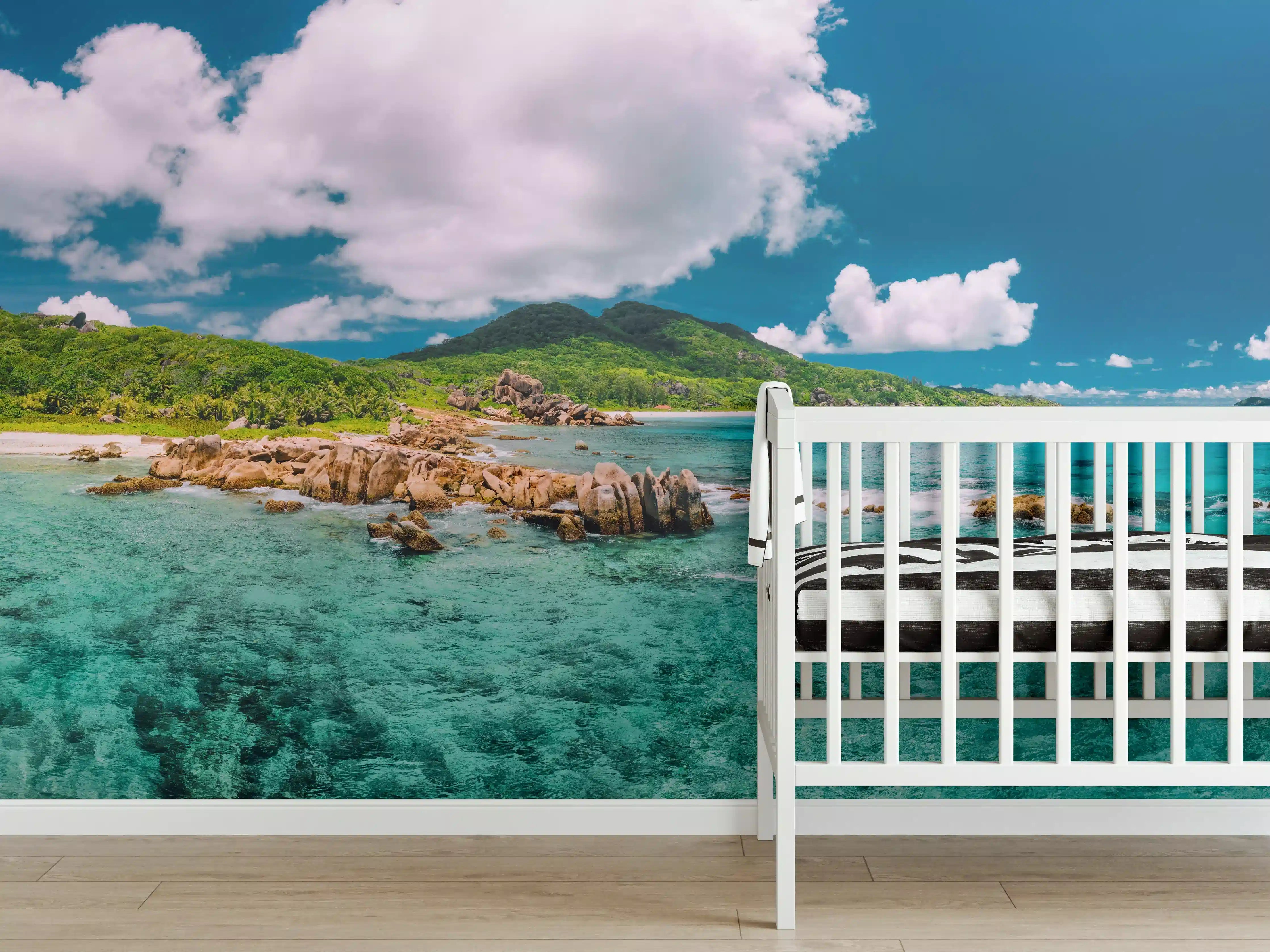 Babyzimmer Wandgestaltung - Der Strand Grand Anse - La Digue