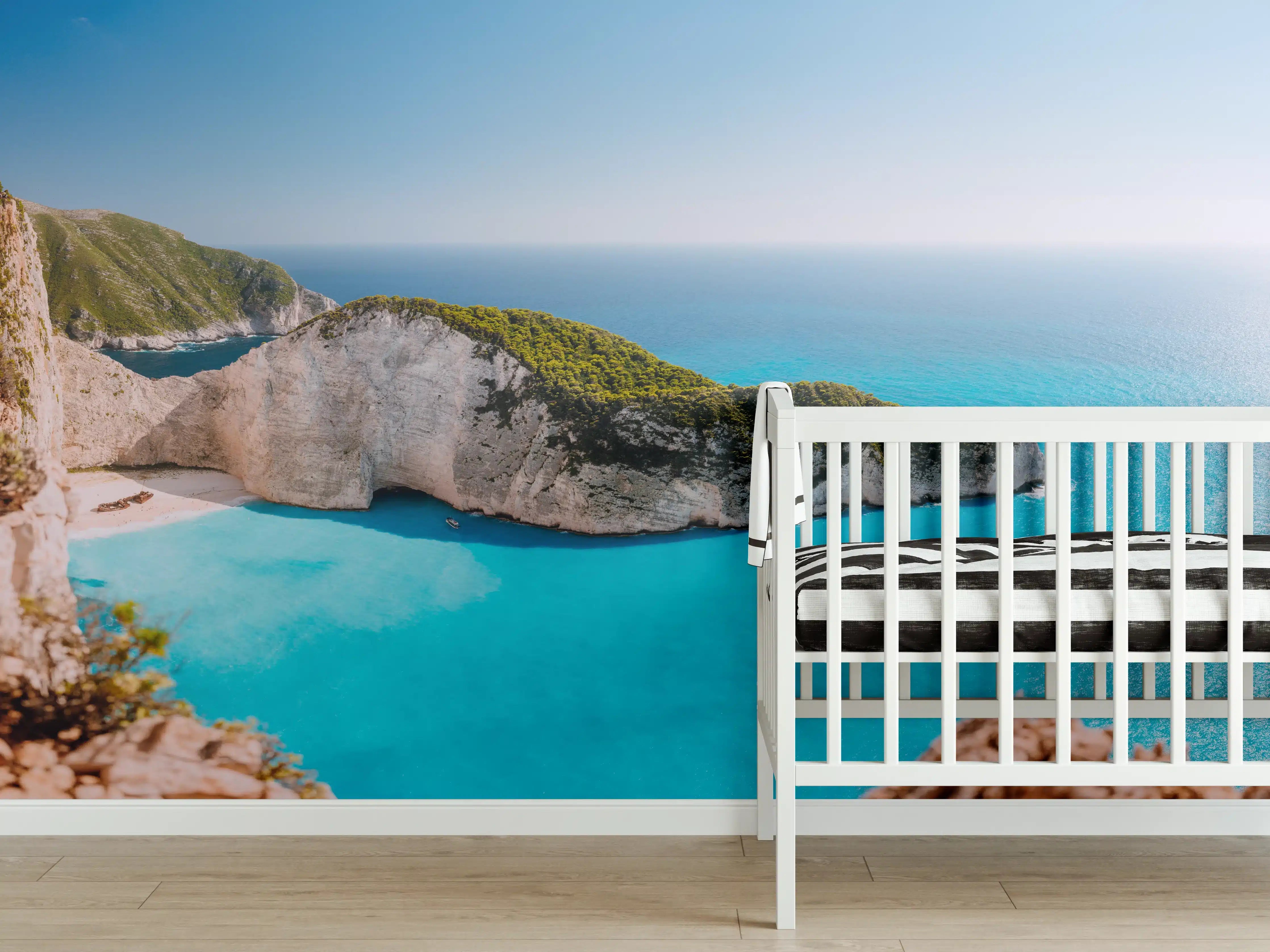 Babyzimmer Wandgestaltung - Der Strand von Navagio - Griechenland
