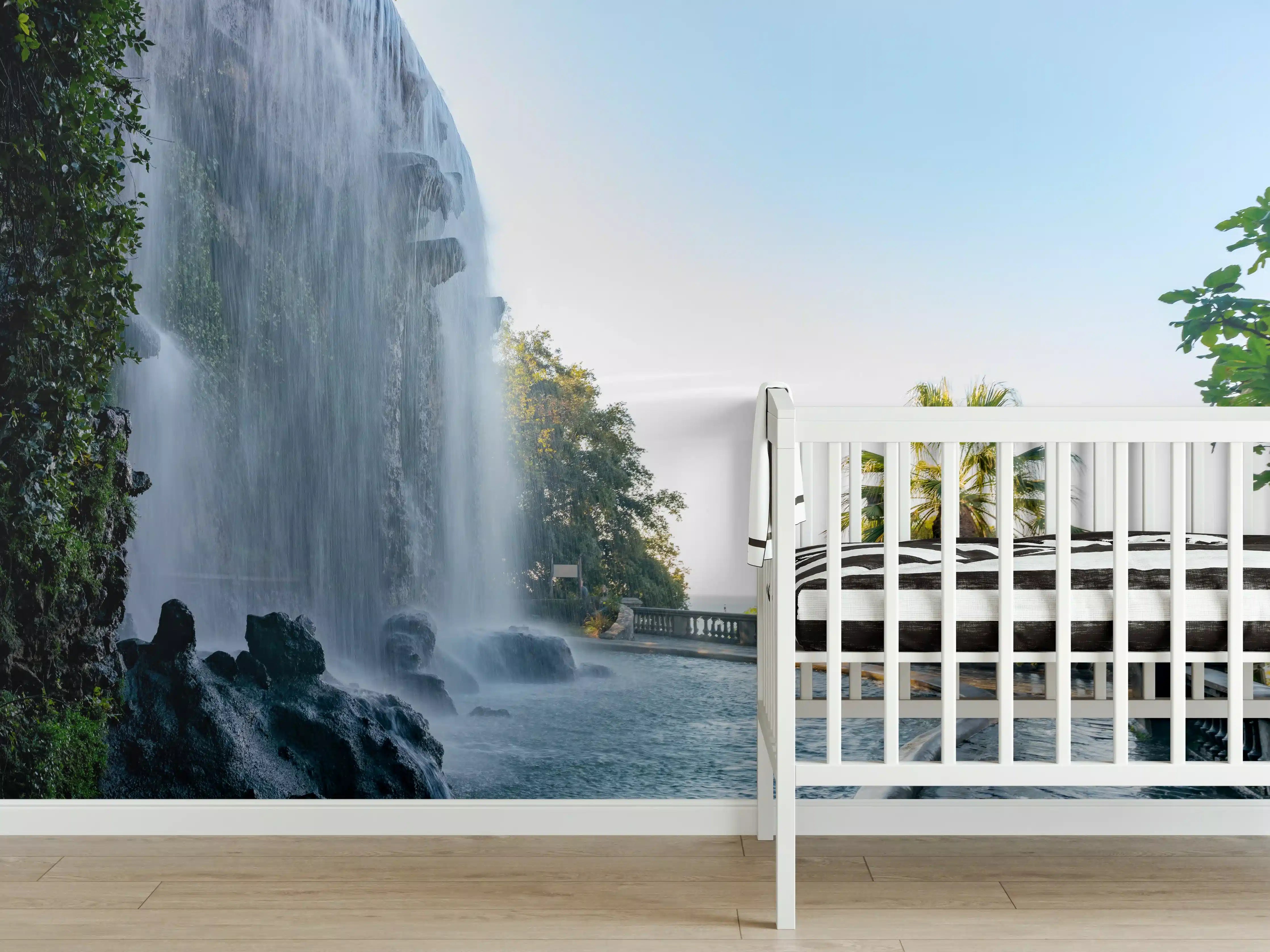 Babyzimmer Wandgestaltung - Der Wasserfall Cascade Du Casteu in Castel Hill