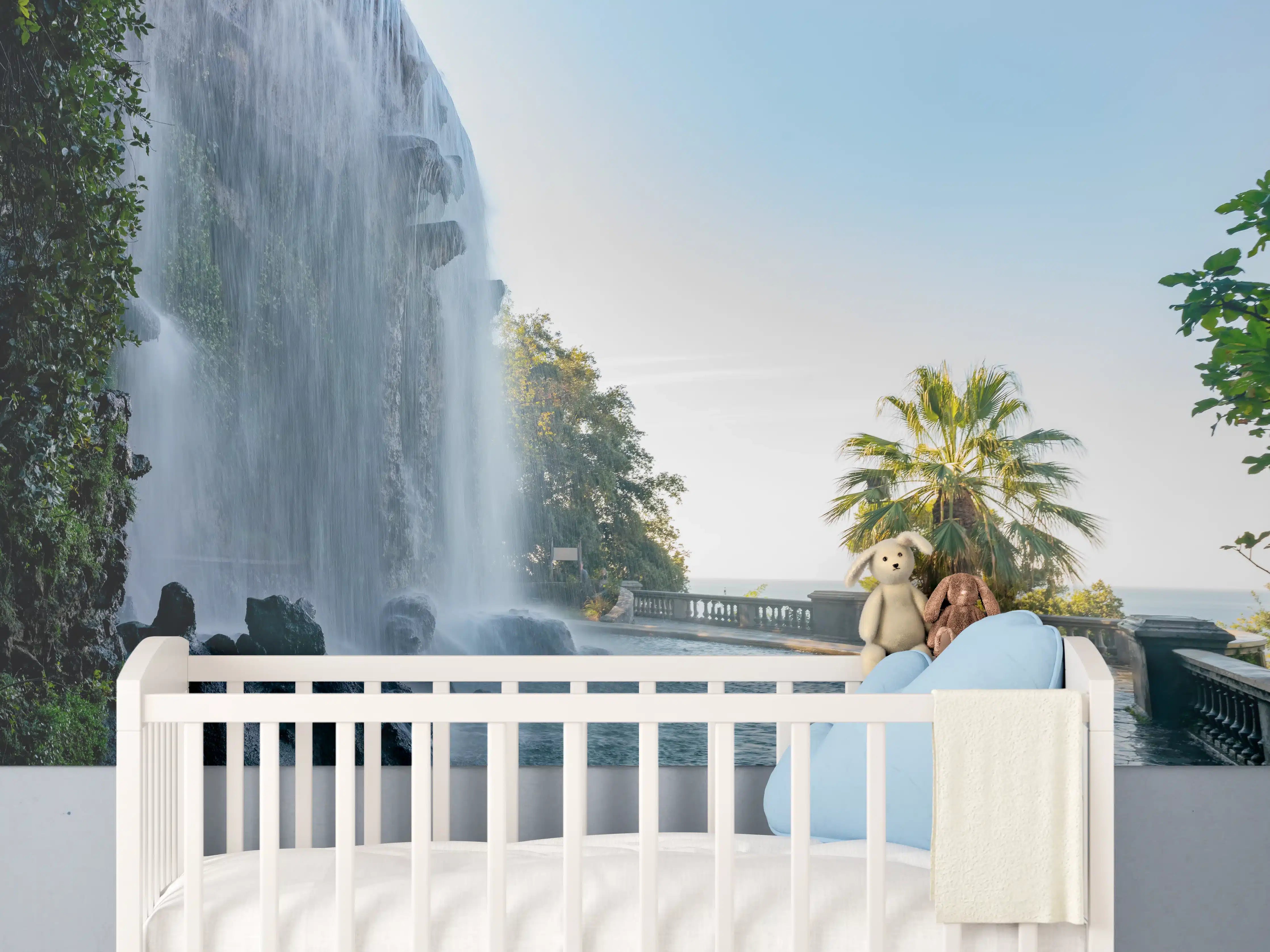 Babyzimmer Wandgestaltung - Der Wasserfall Cascade Du Casteu in Castel Hill