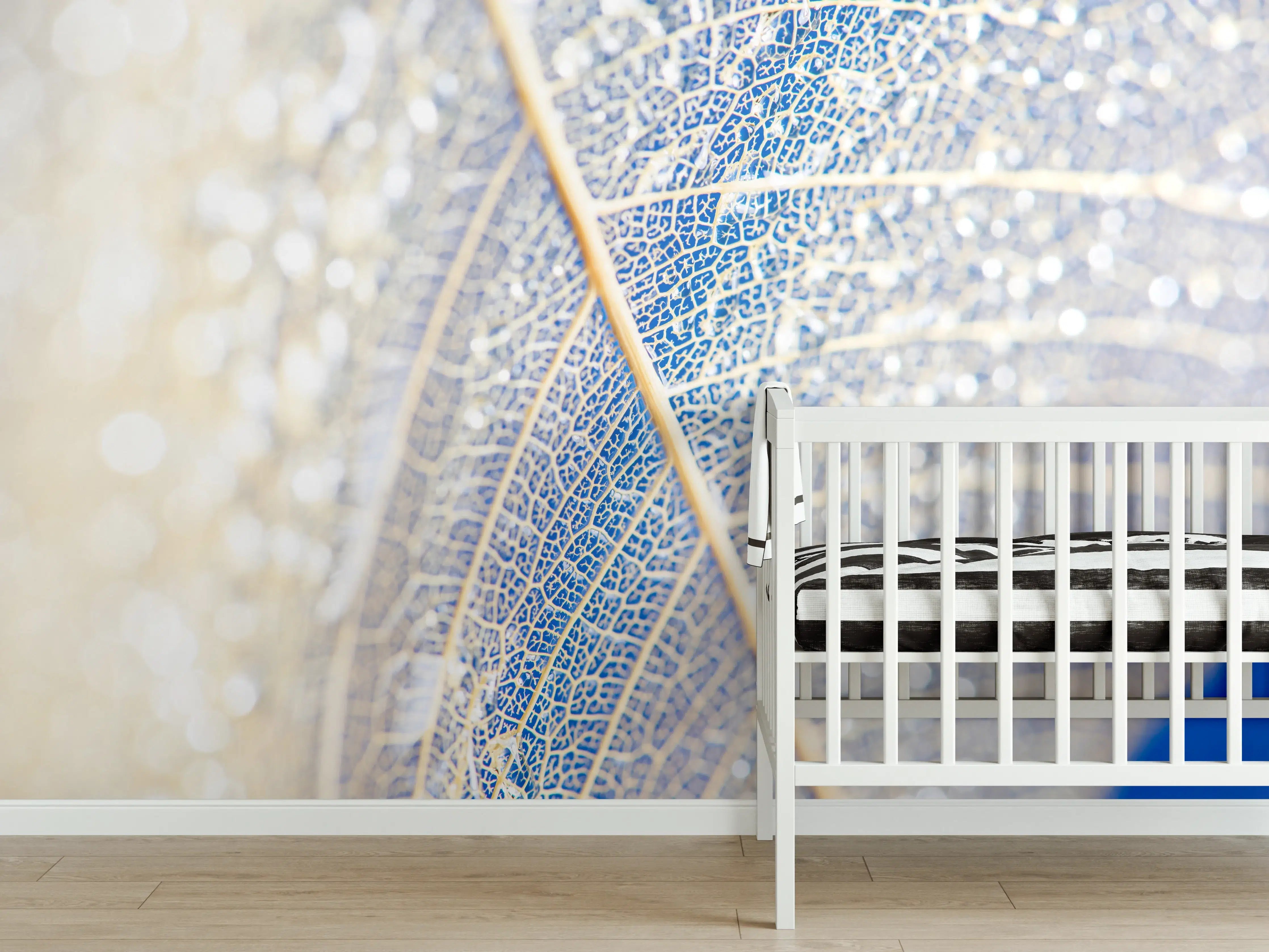 Babyzimmer Wandgestaltung - Detaillierte Blattstruktur Makro