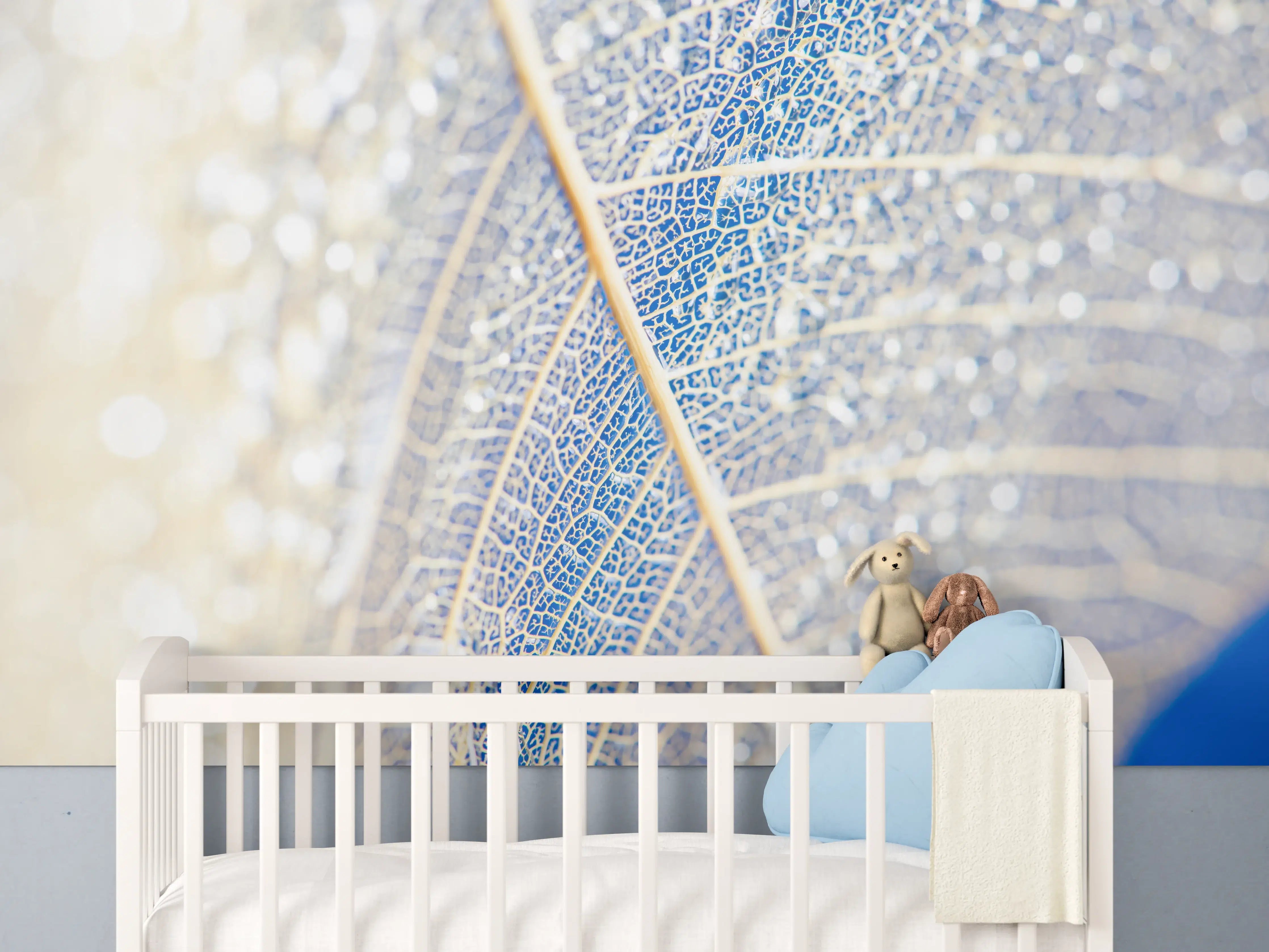 Babyzimmer Wandgestaltung - Detaillierte Blattstruktur Makro
