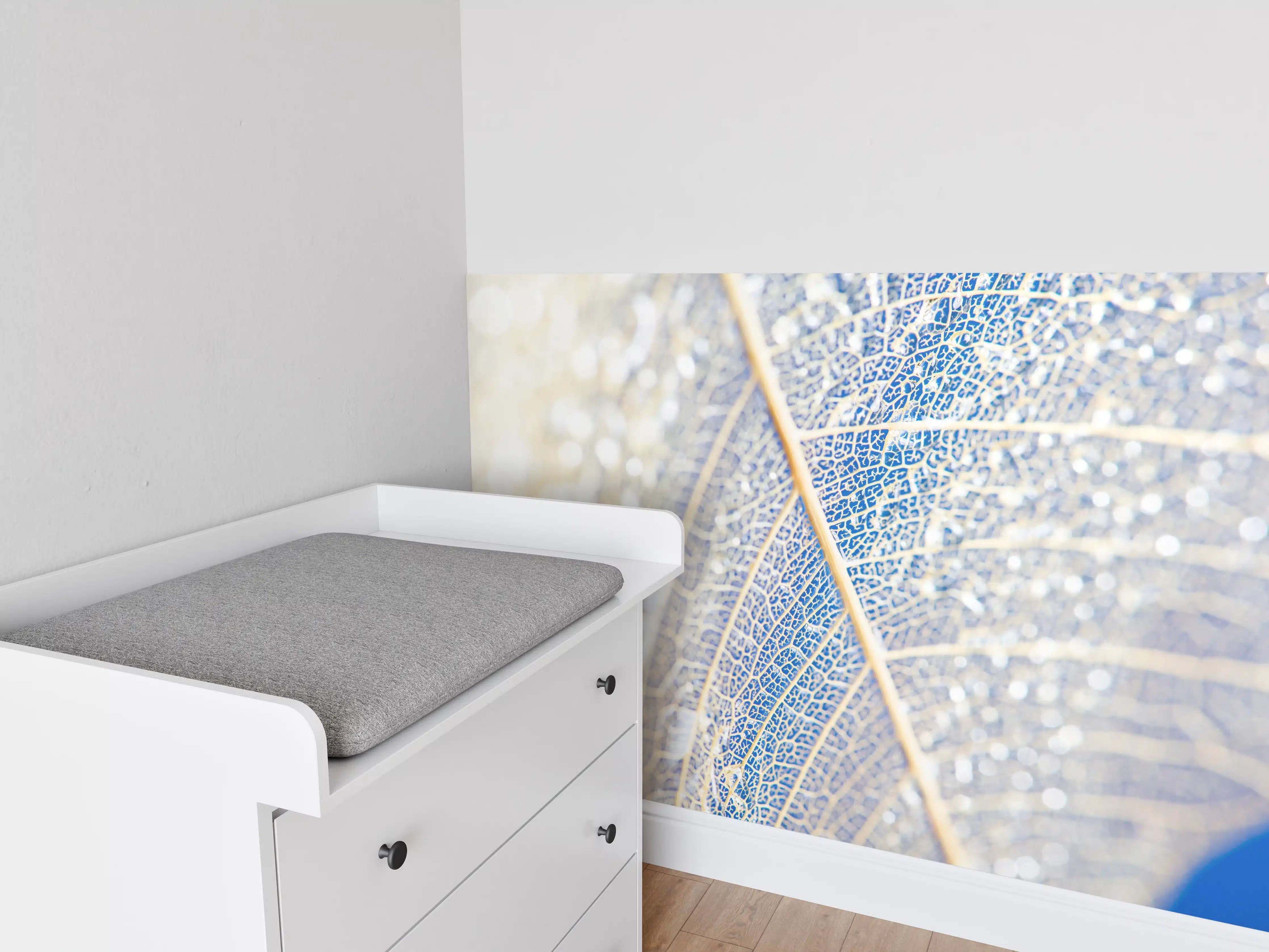 Babyzimmer Wandgestaltung - Detaillierte Blattstruktur Makro