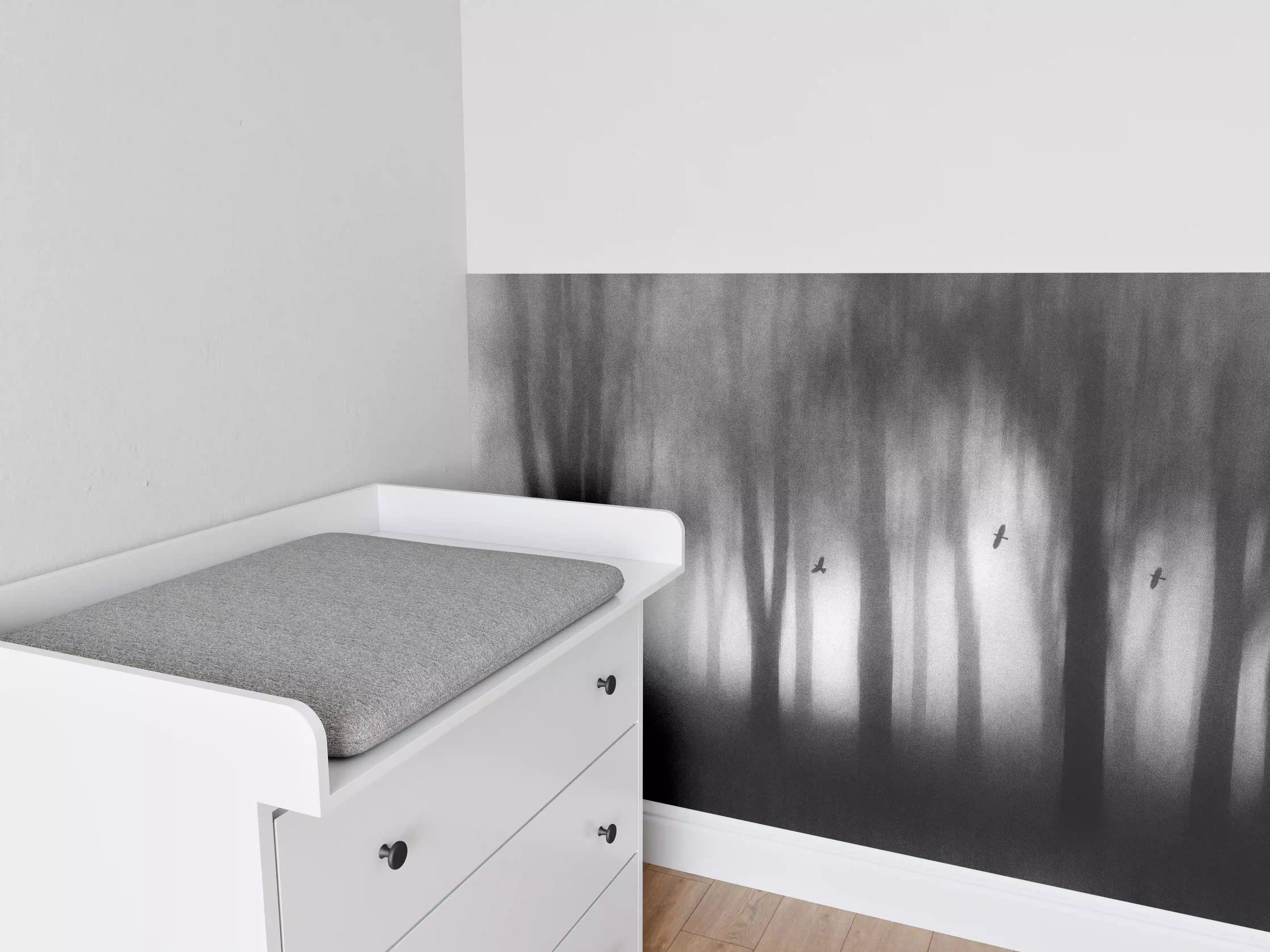Babyzimmer Wandgestaltung - Dichter Nebel
