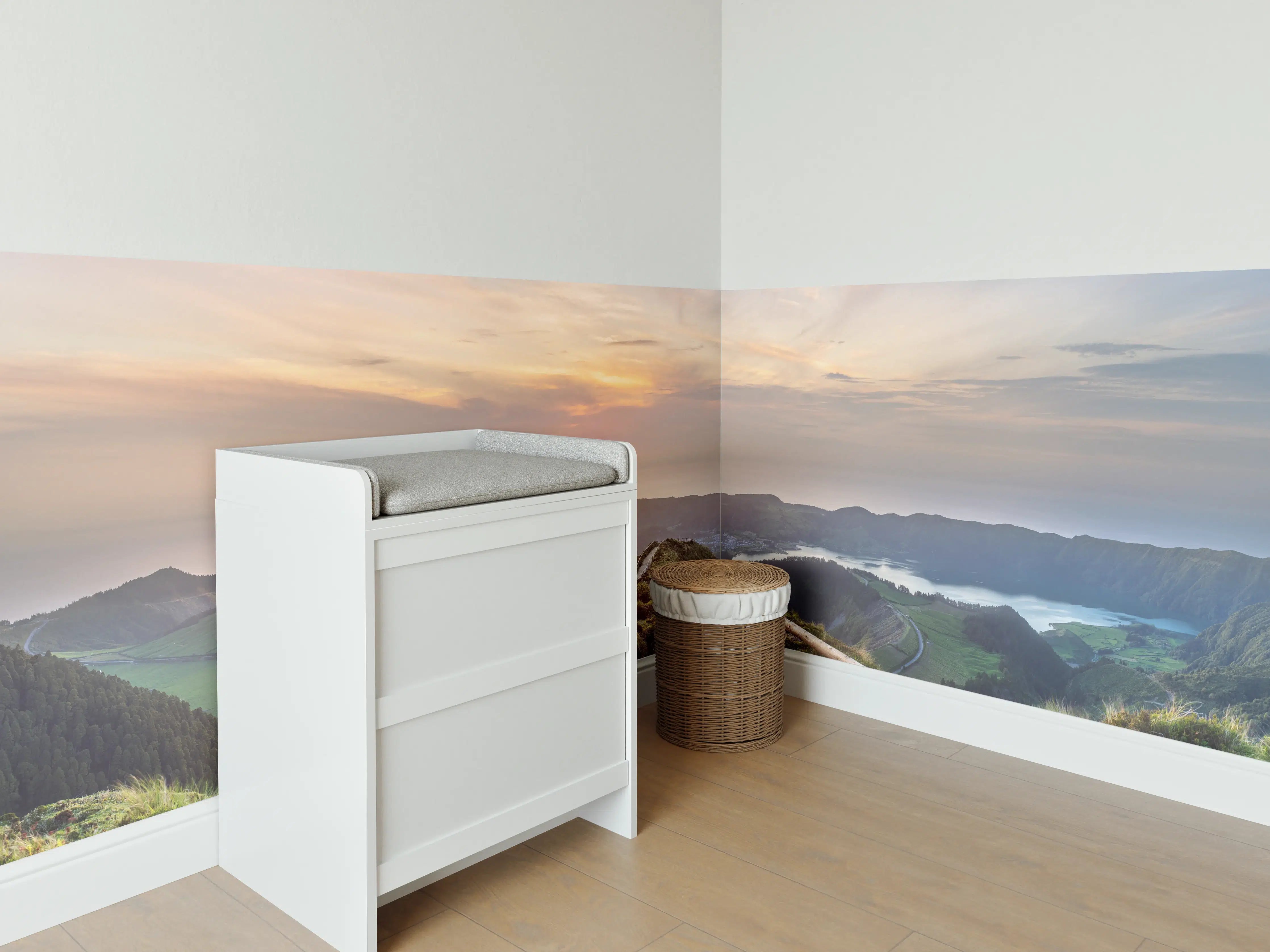 Babyzimmer Wandgestaltung - Die Insel Sao Miguel und der See Ponta Delgada
