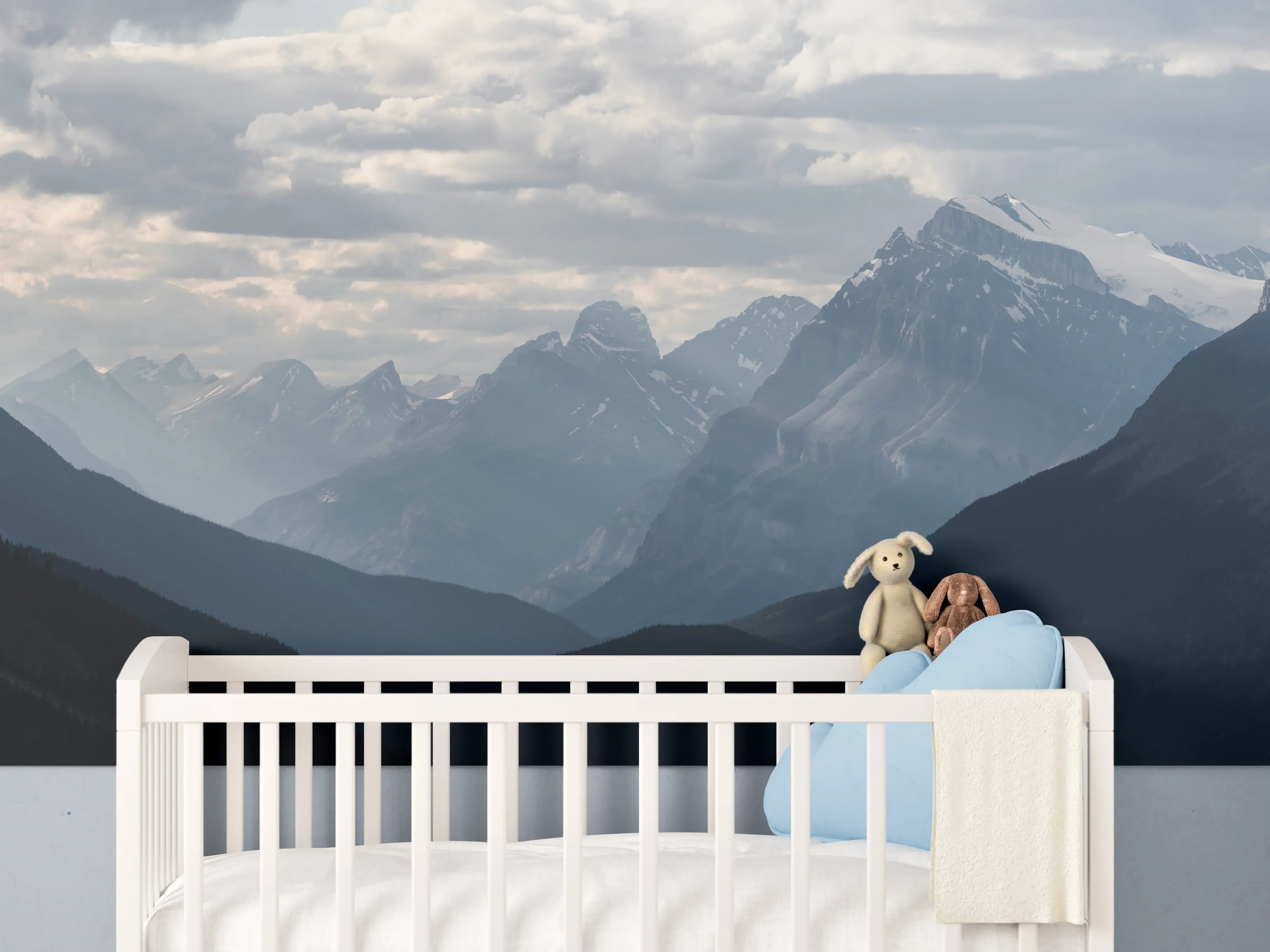 Babyzimmer Wandgestaltung - Dramatische Landschaft entlang der Icefields Park