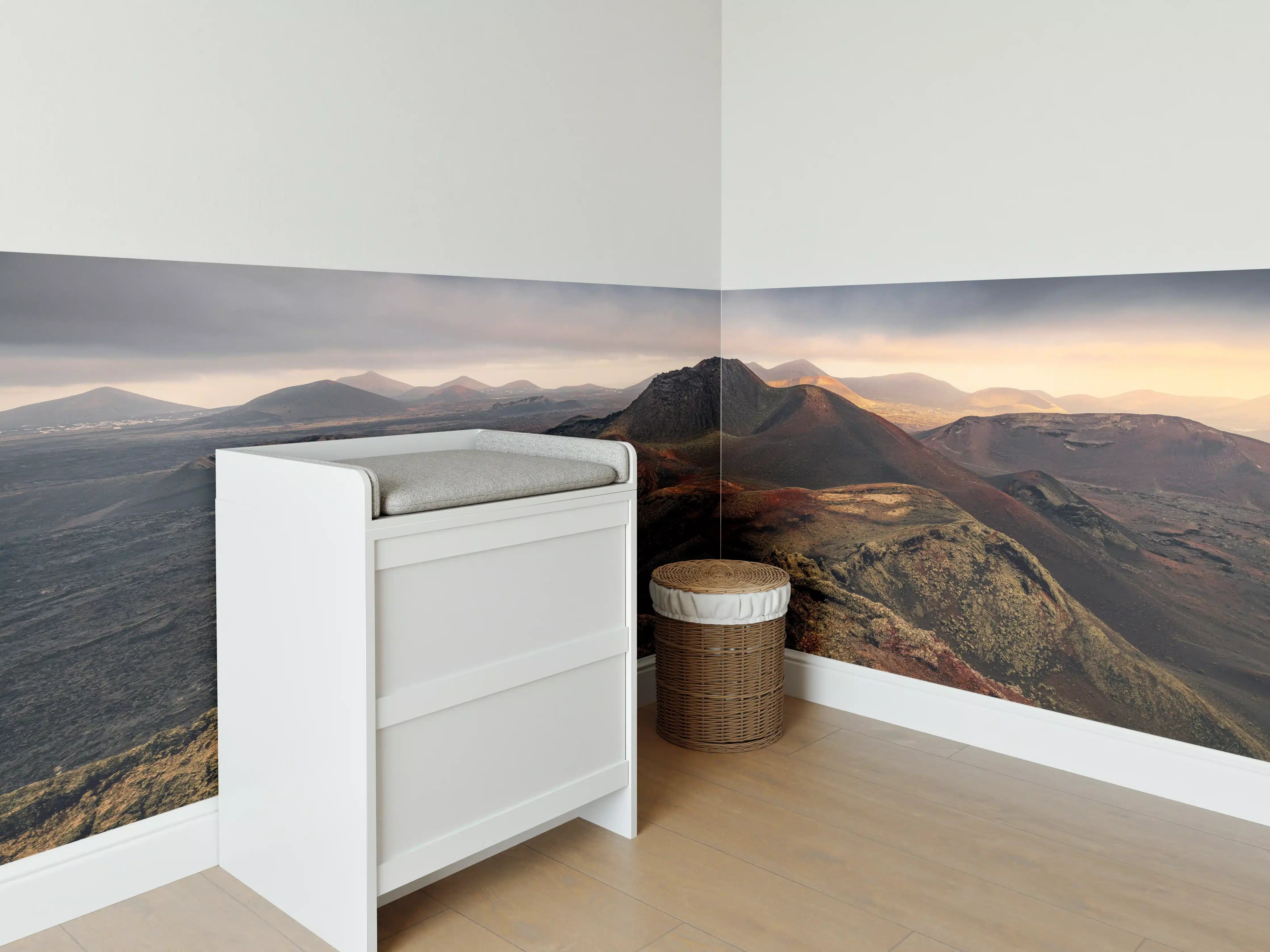 Babyzimmer Wandgestaltung - Dramatische Vulkan-Landschaft Lanzarote