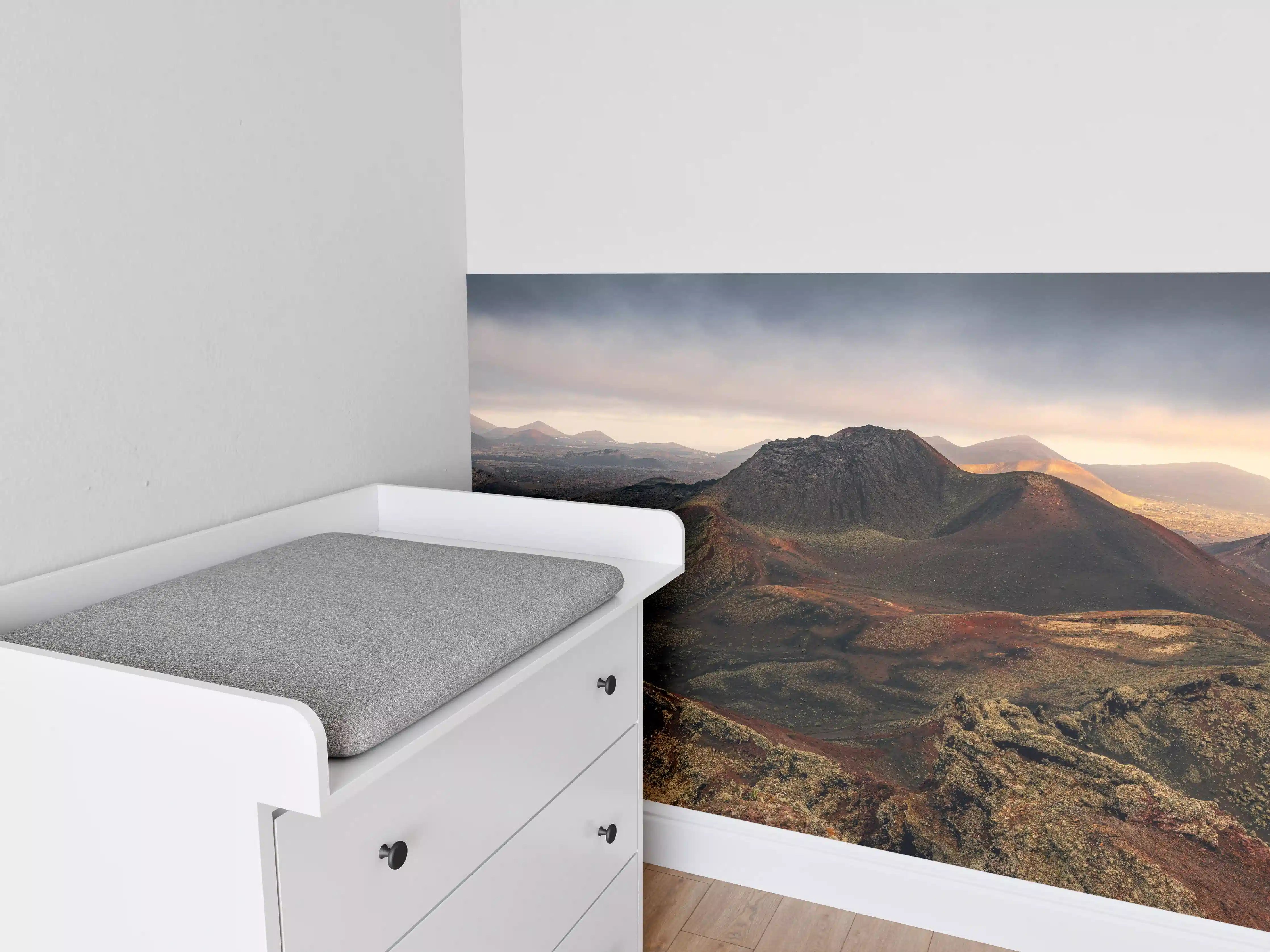 Babyzimmer Wandgestaltung - Dramatische Vulkan-Landschaft Lanzarote