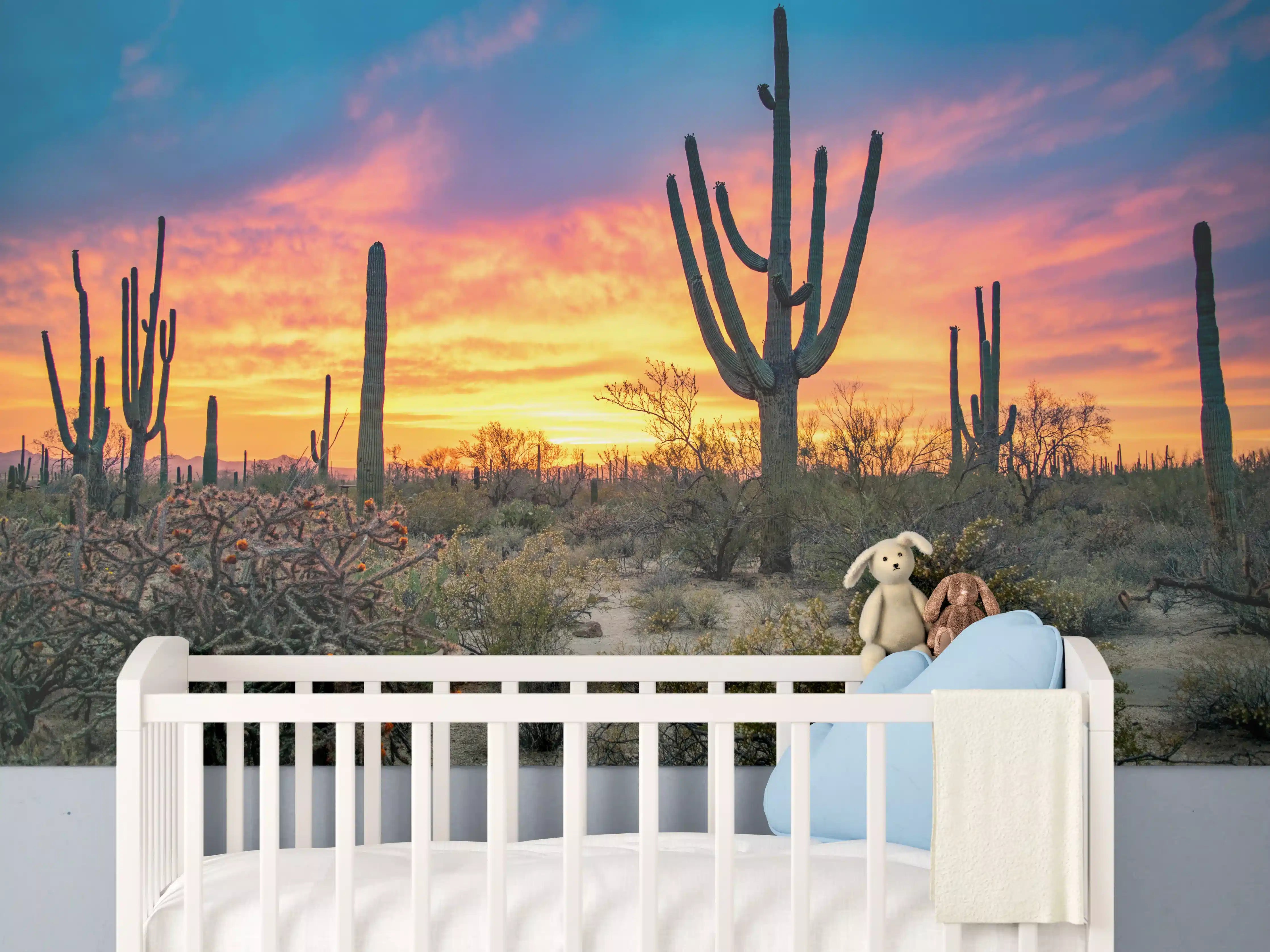 Babyzimmer Wandgestaltung - Dramatischer Wüstensonnenuntergang