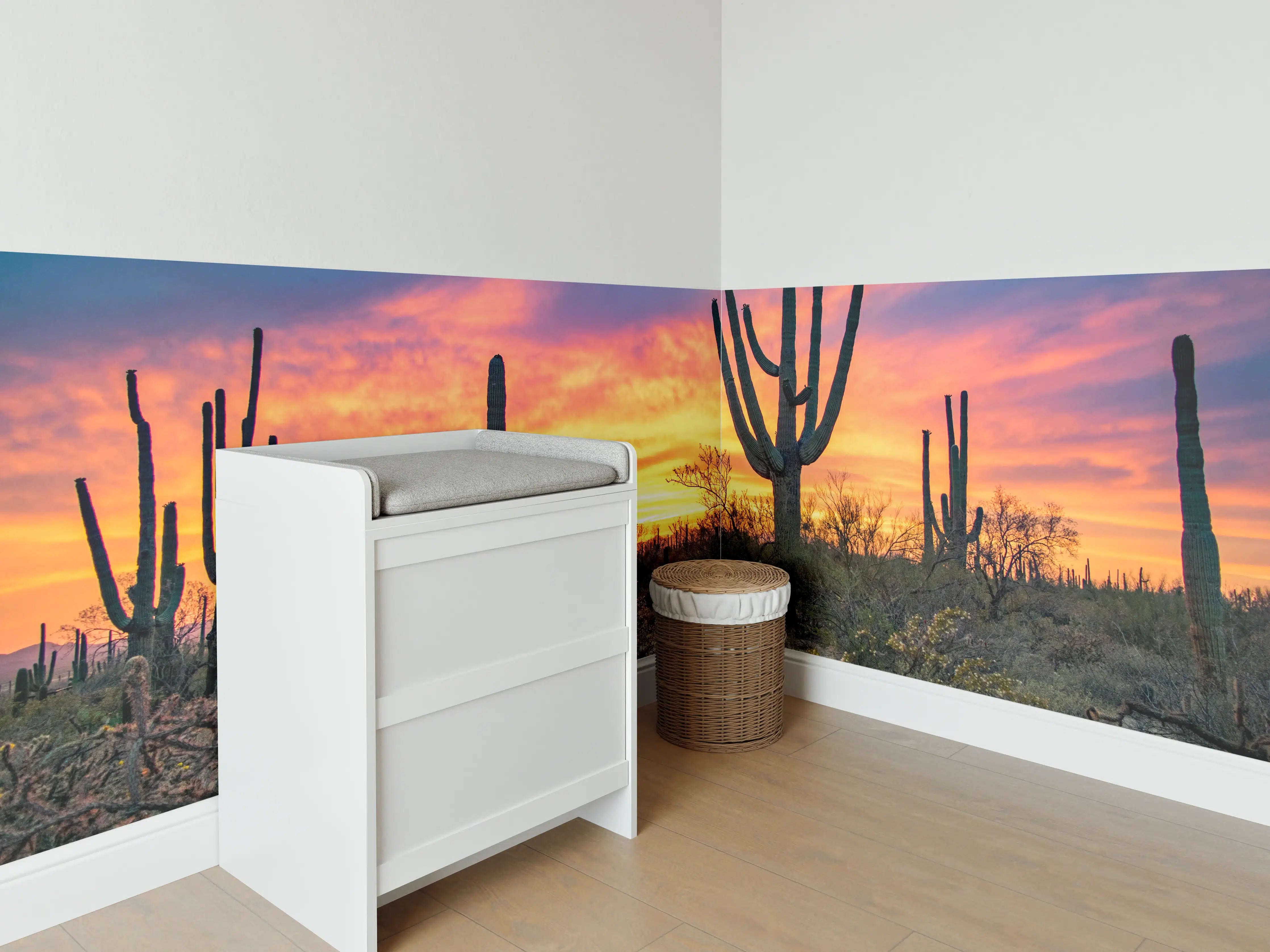 Babyzimmer Wandgestaltung - Dramatischer Wüstensonnenuntergang