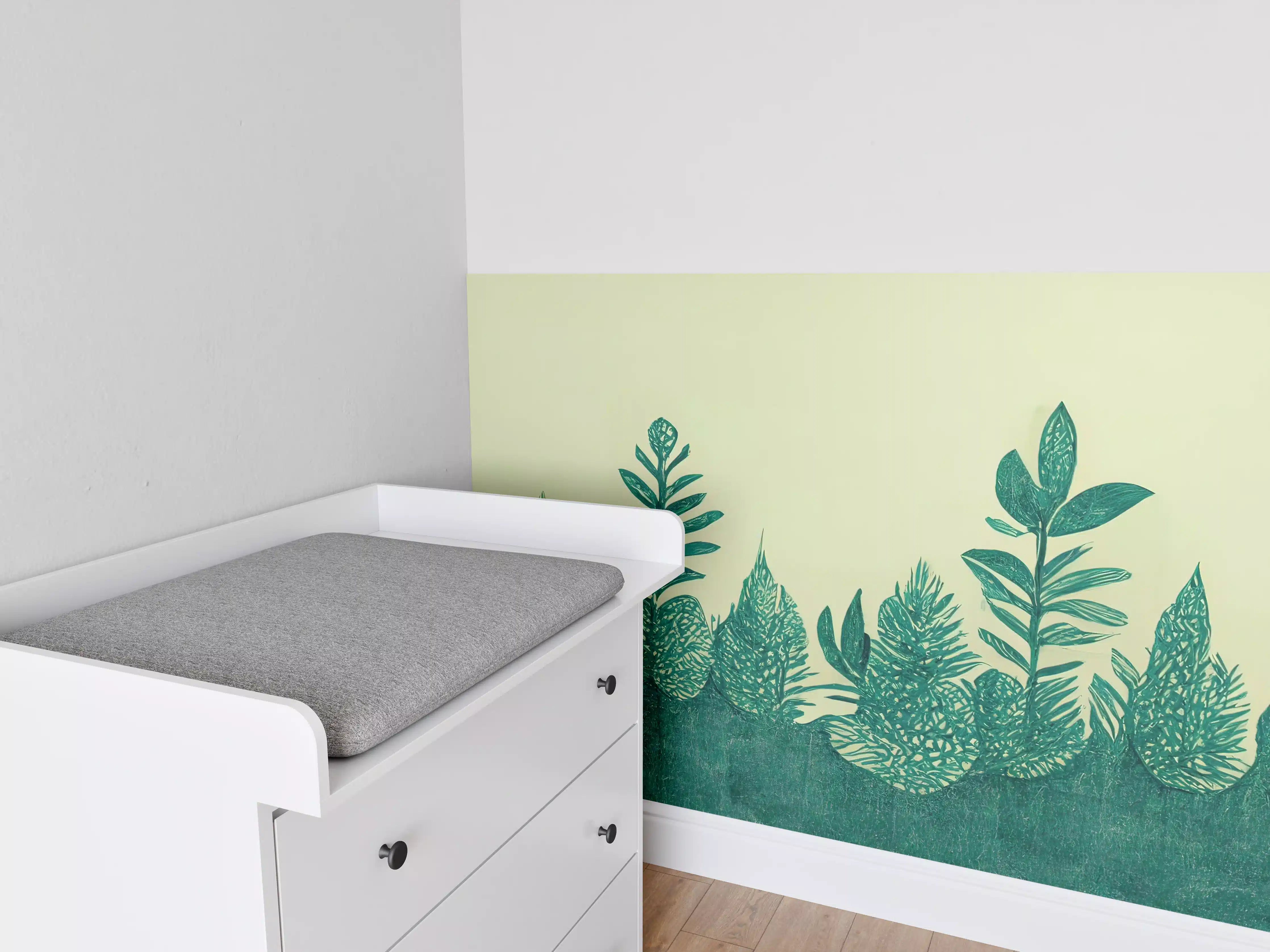 Babyzimmer Wandgestaltung - Dschungel mit üppigem Grün