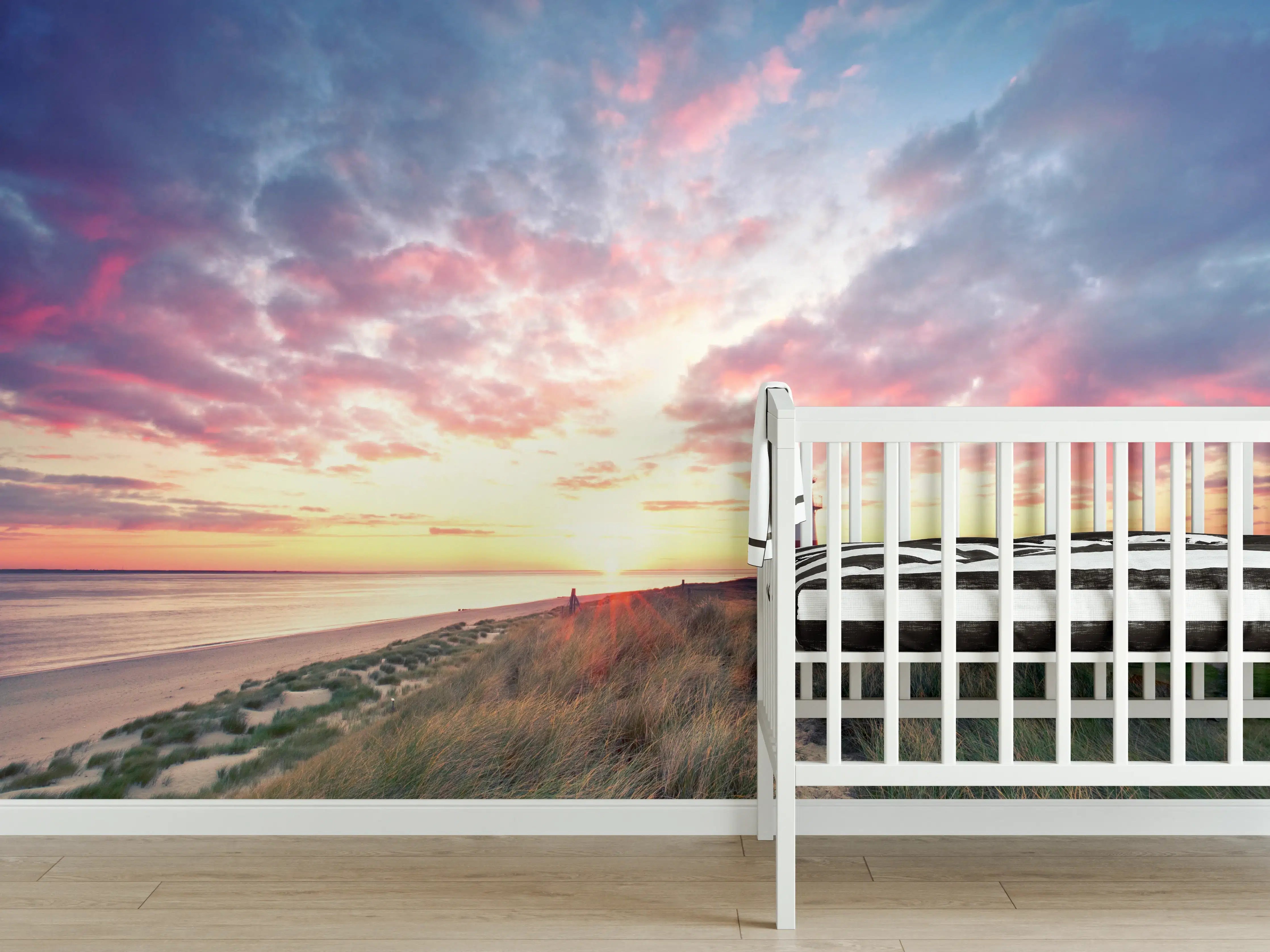 Babyzimmer Wandgestaltung - Dünen am Leuchtturm - Sylt