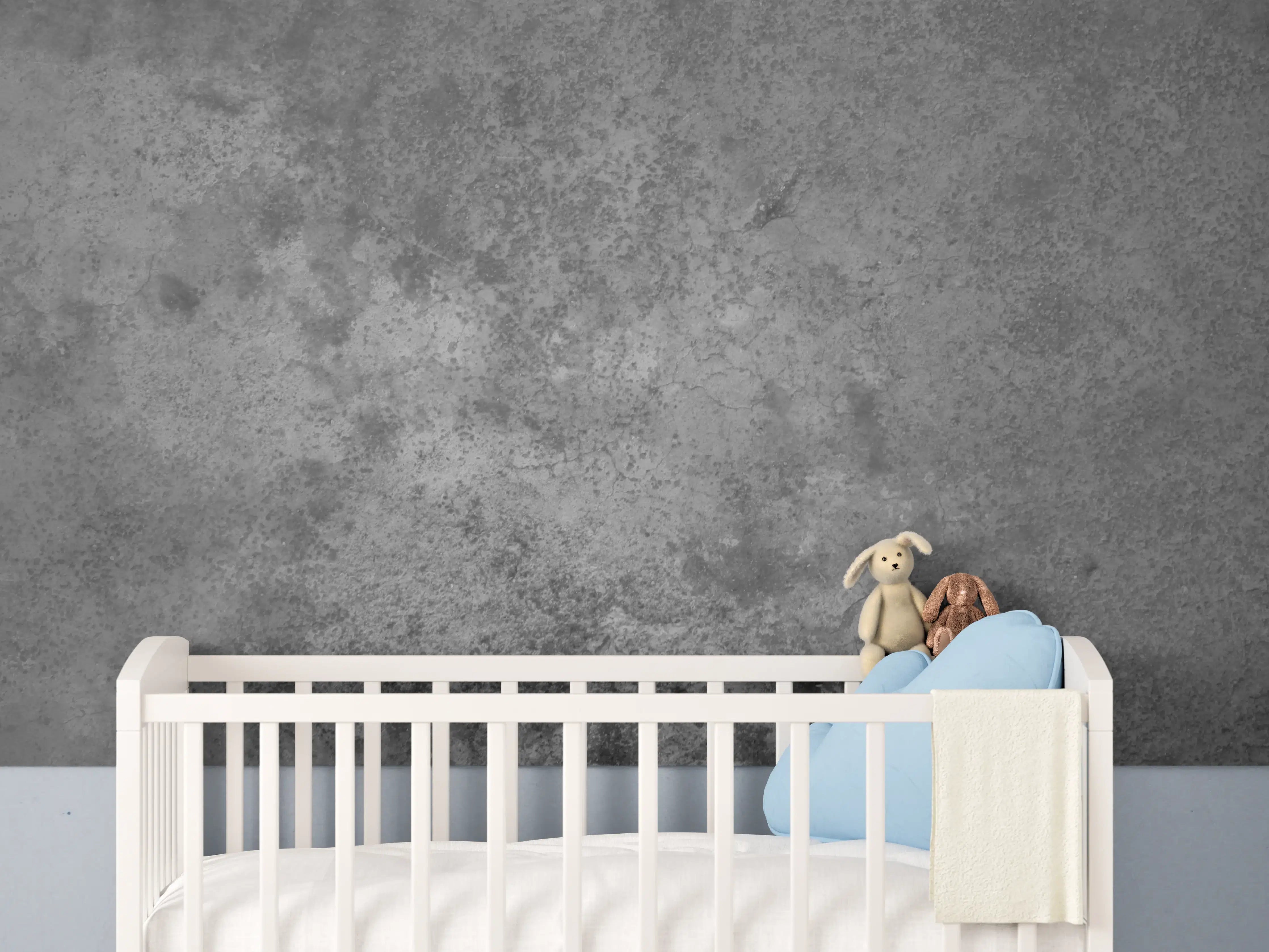 Babyzimmer Wandgestaltung - Dunkle alte Zementwand