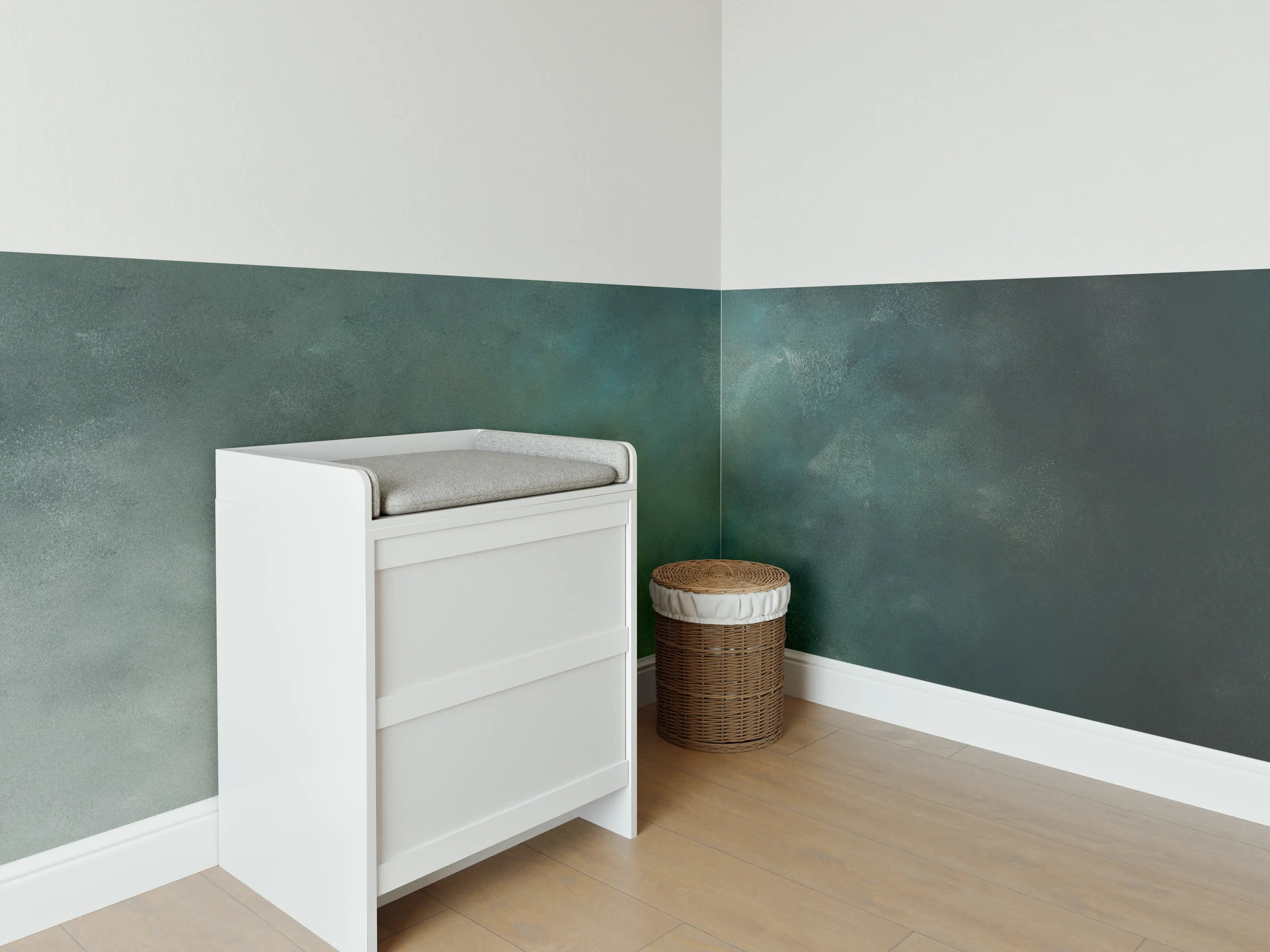 Babyzimmer Wandgestaltung - Dunkle strukturierte Wandgestaltung