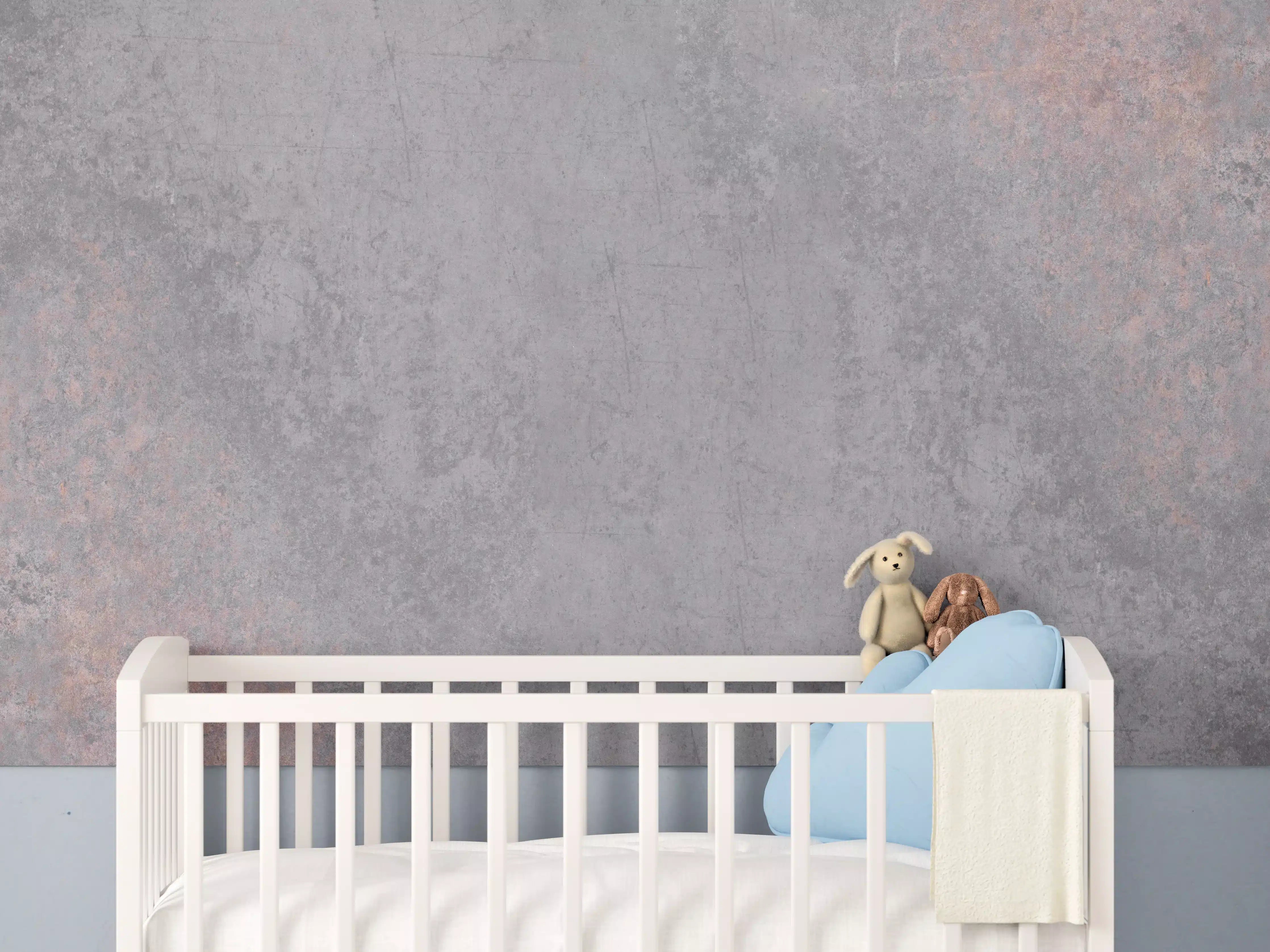 Babyzimmer Wandgestaltung - Dunklen Metall Steinhintergrund