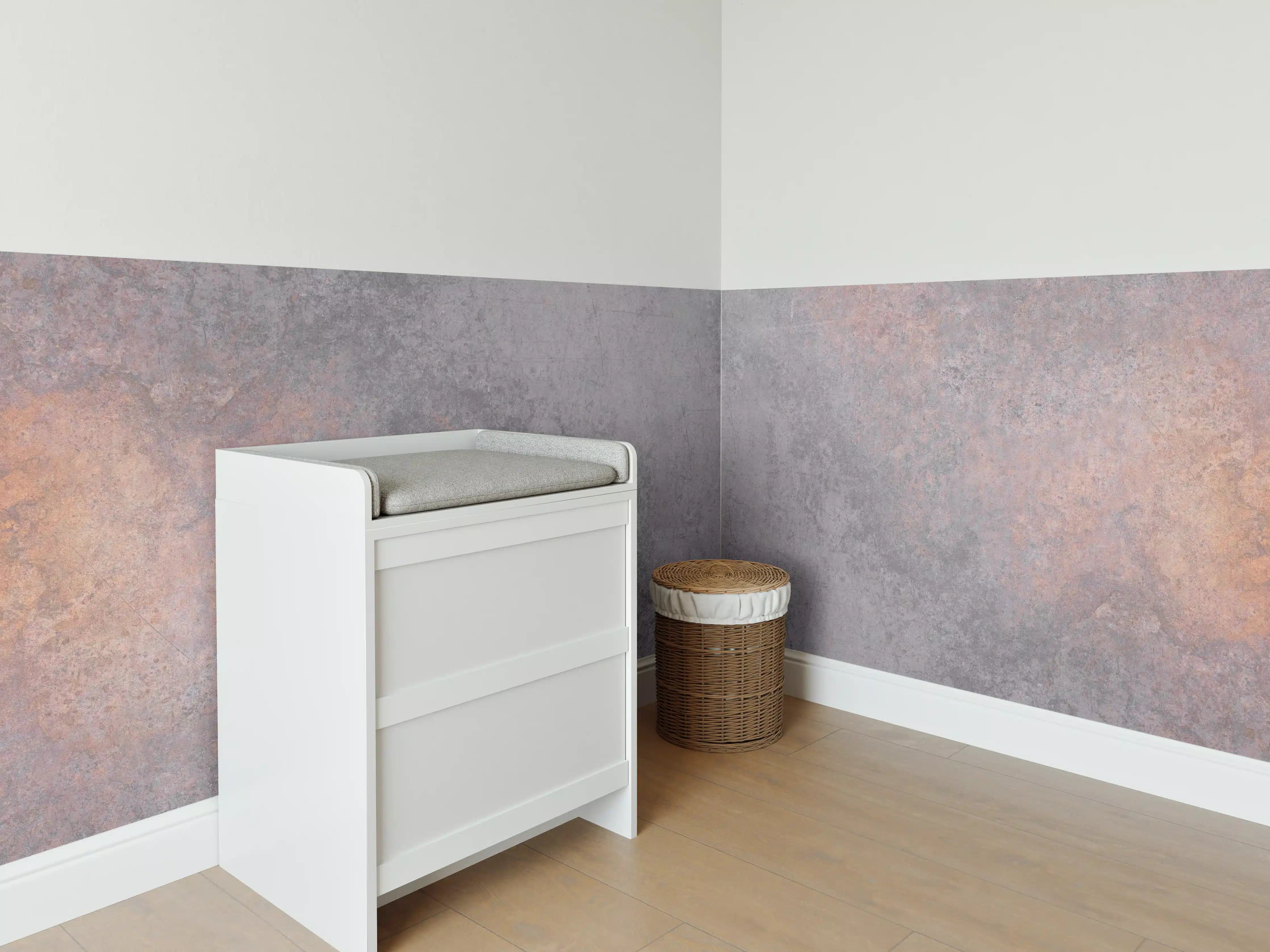 Babyzimmer Wandgestaltung - Dunklen Metall Steinhintergrund