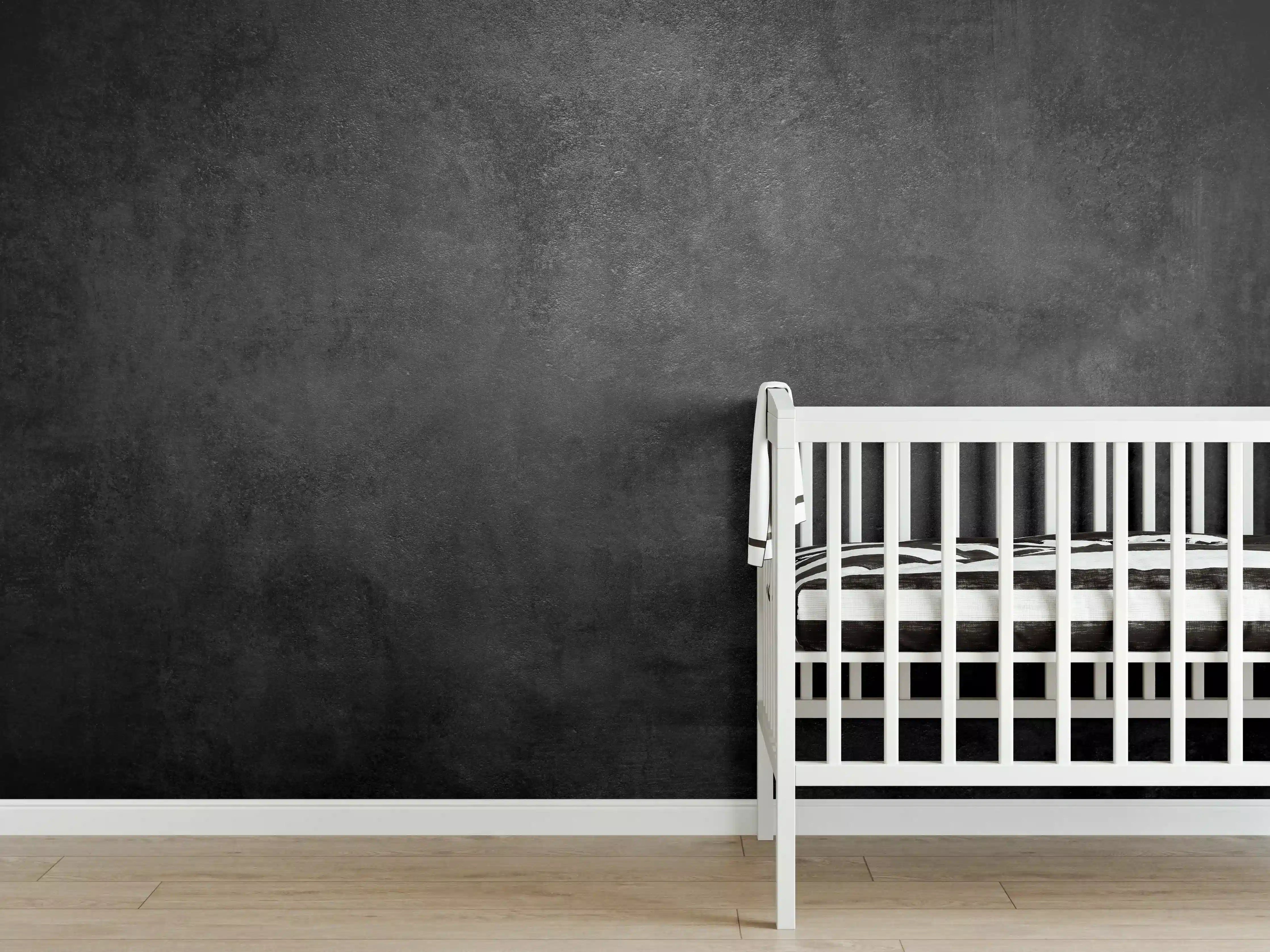 Babyzimmer Wandgestaltung - Dunkler Schiefer Textur