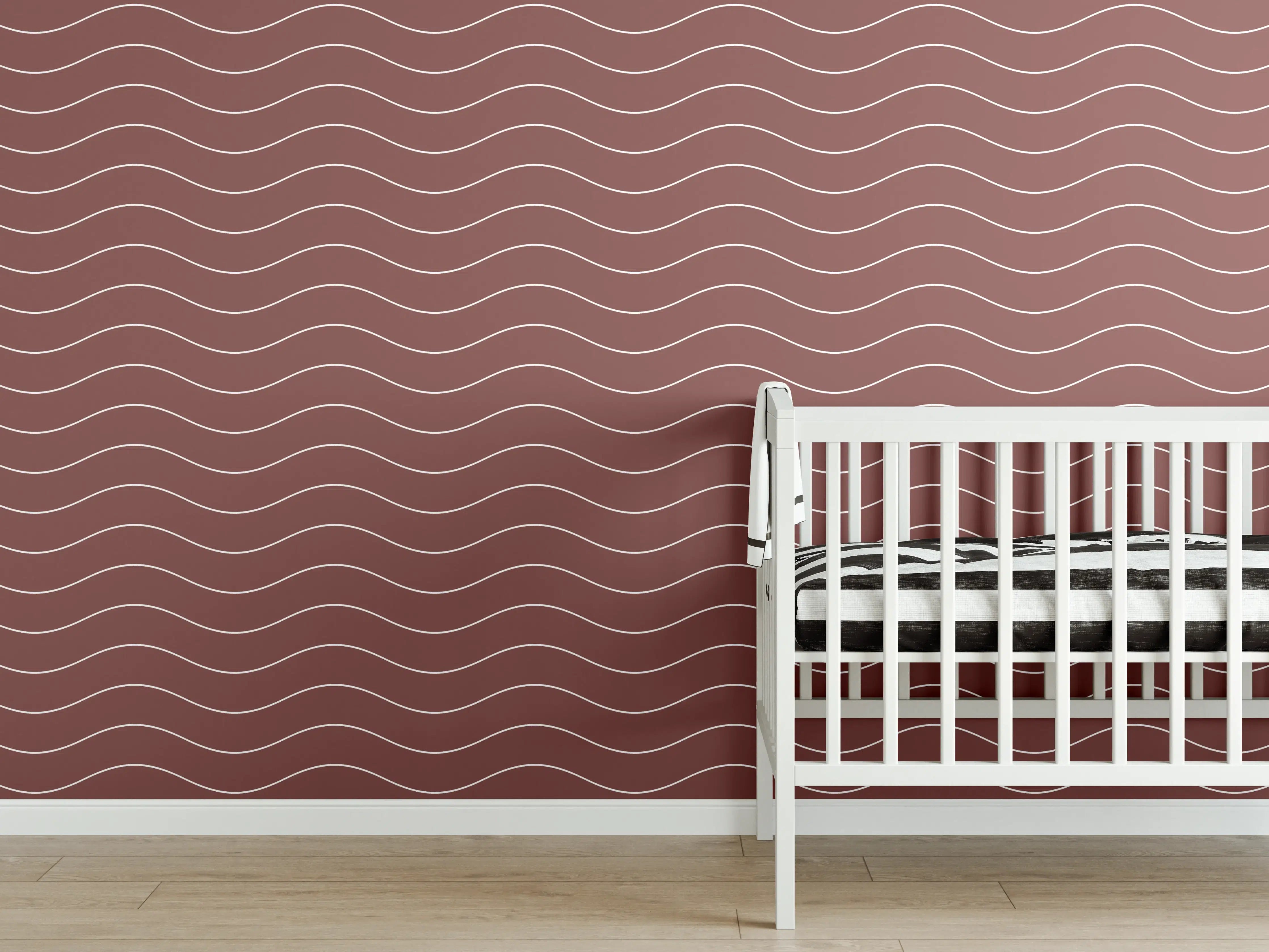 Babyzimmer Wandgestaltung - Edle Farb-Nuancen in warmem Braun