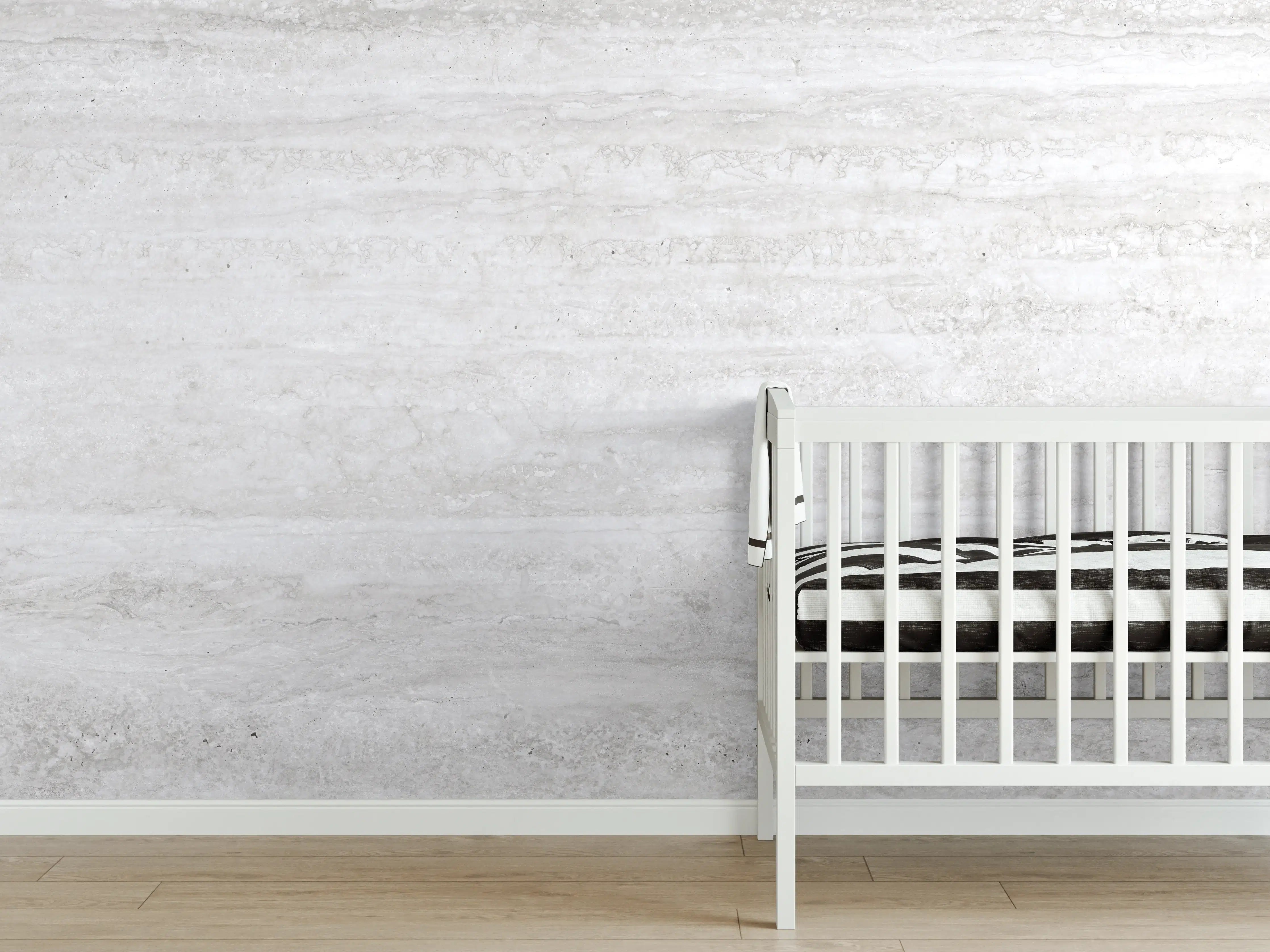 Babyzimmer Wandgestaltung - Edler Kalksteinmarmor