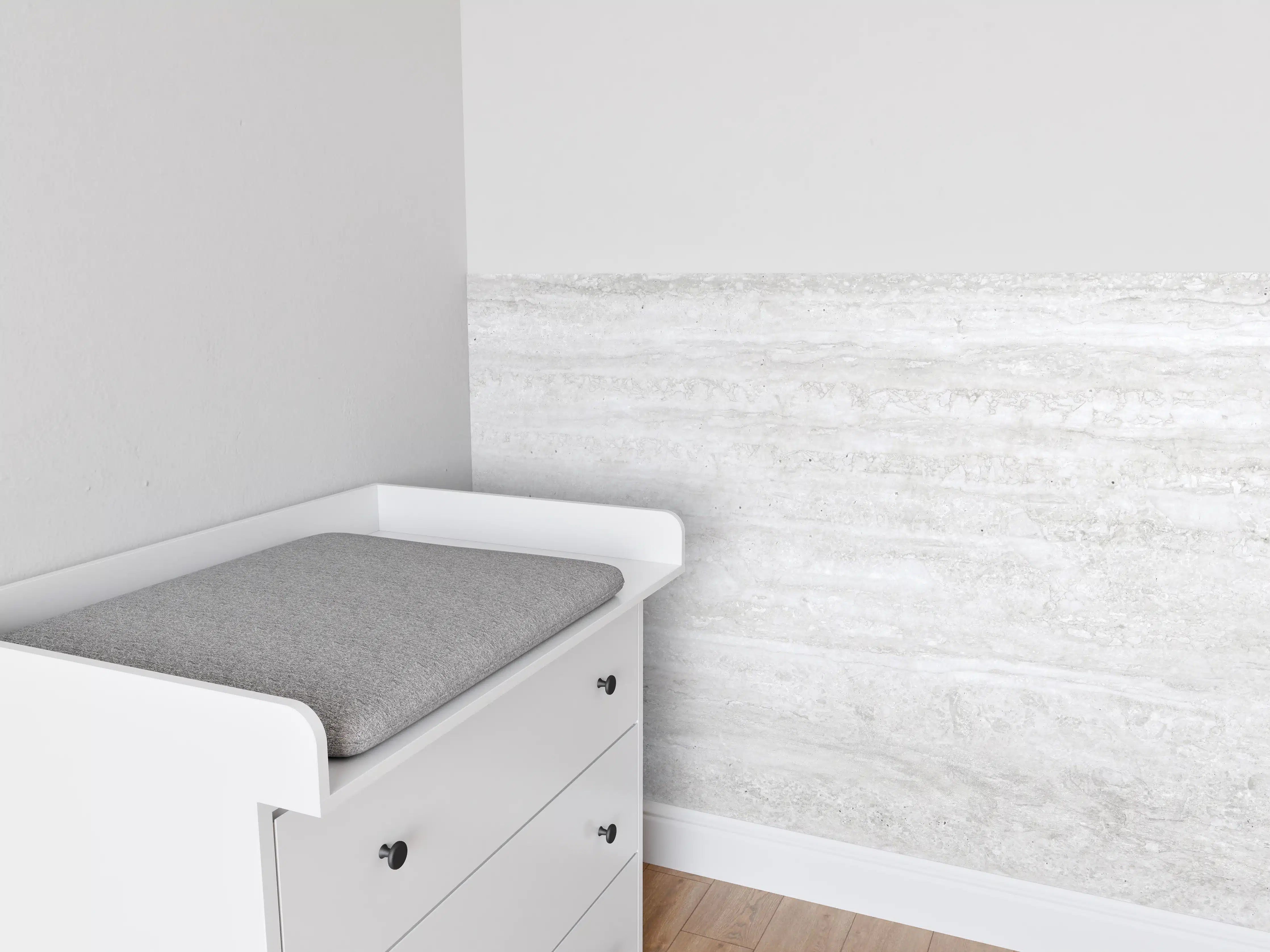 Babyzimmer Wandgestaltung - Edler Kalksteinmarmor