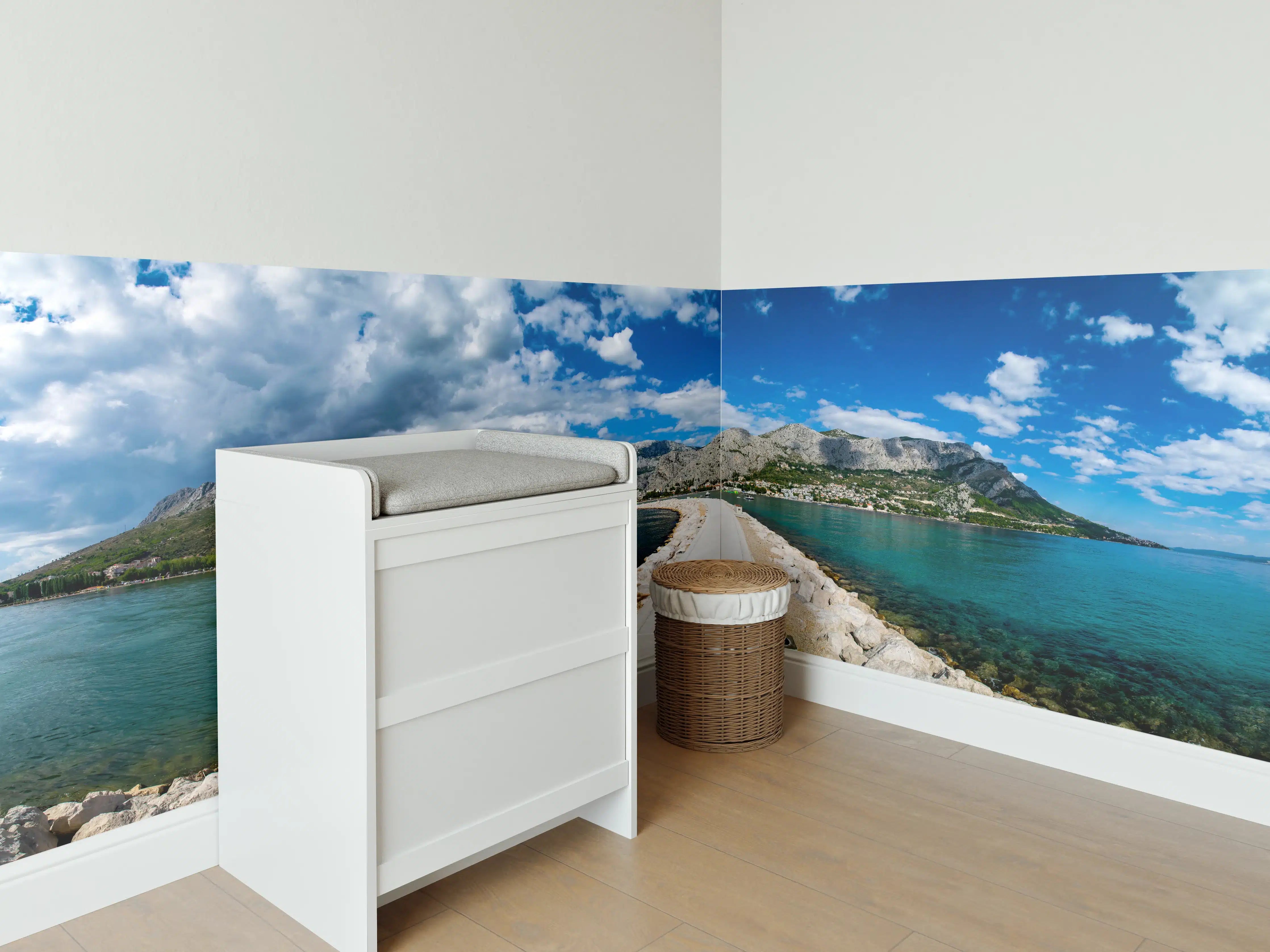 Babyzimmer Wandgestaltung - Ein Panoramabild von Omis - Kroatien