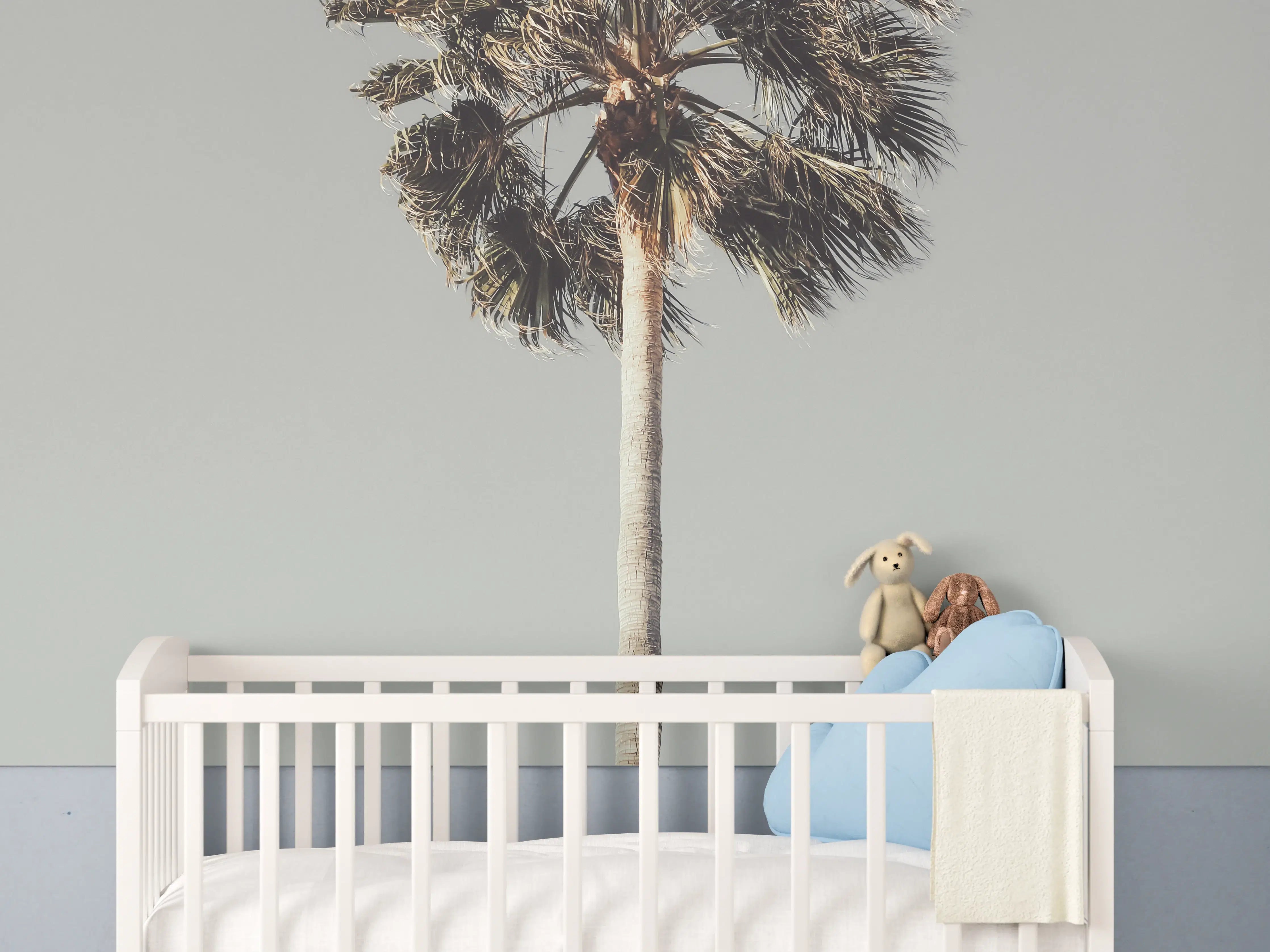 Babyzimmer Wandgestaltung - Einfache Palme