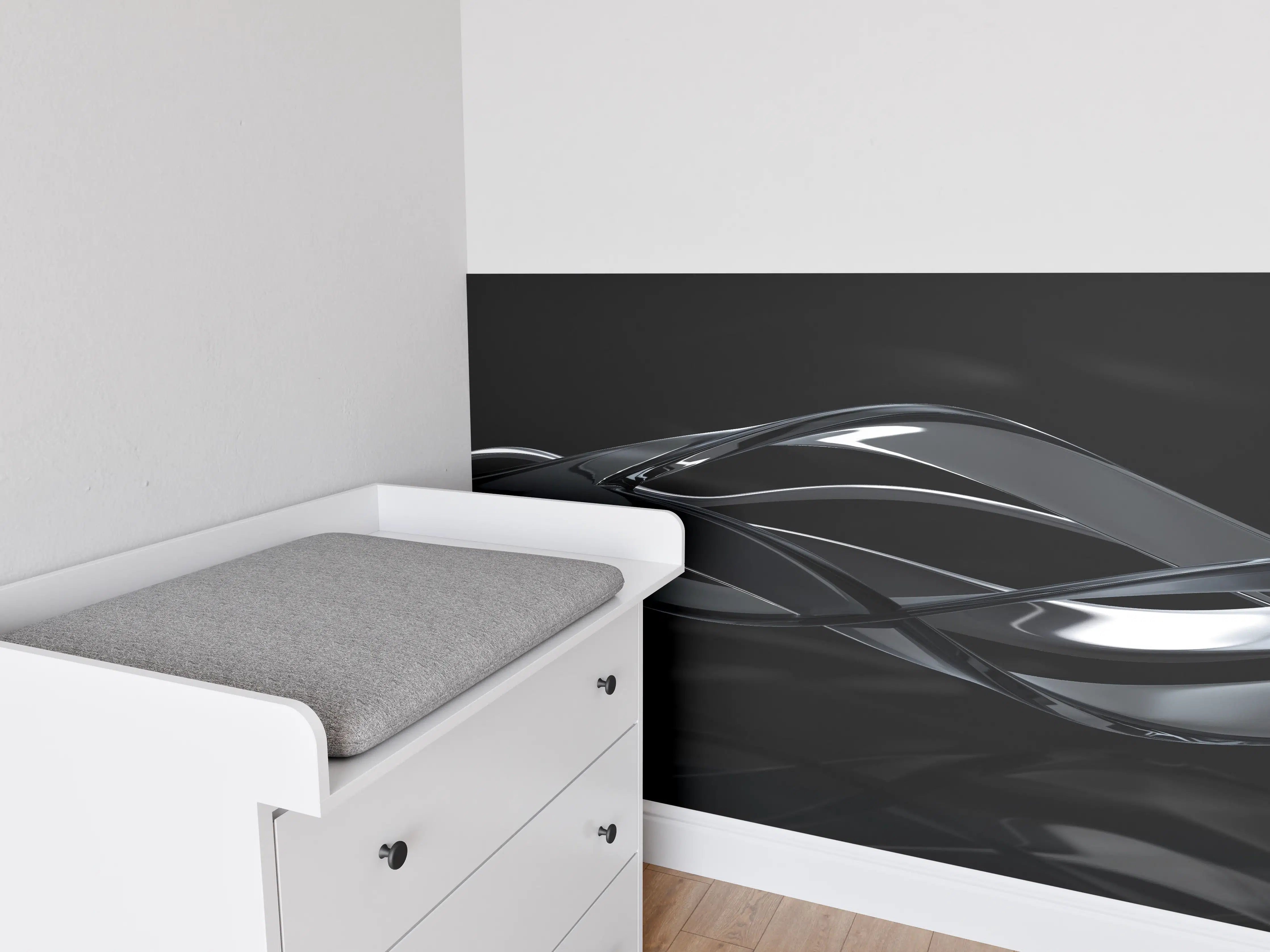 Babyzimmer Wandgestaltung - Elegant fließende Bewegung