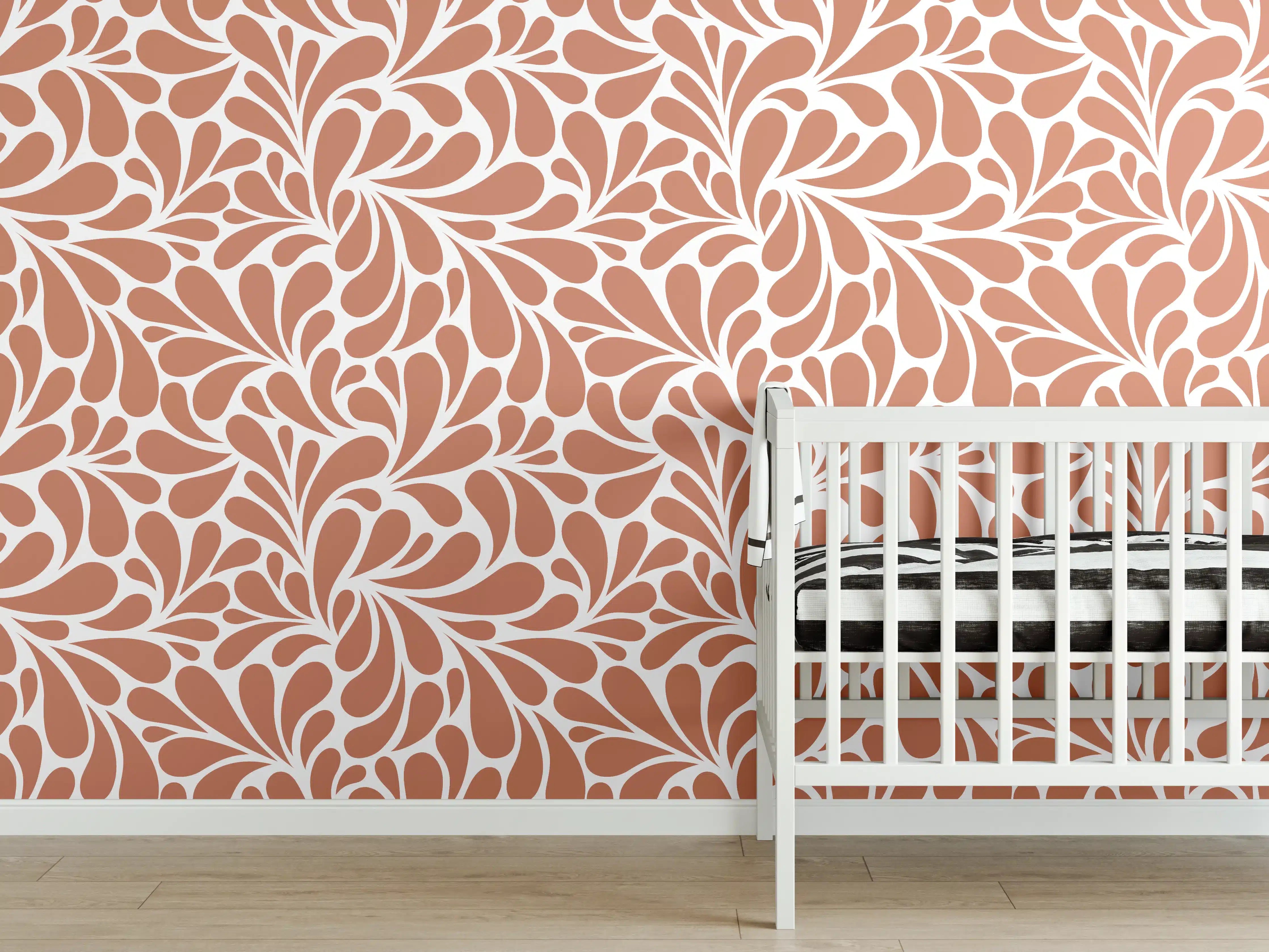Babyzimmer Wandgestaltung - Elegante Weiß-Grau Marmorstruktur mit subtilen Graunuancen