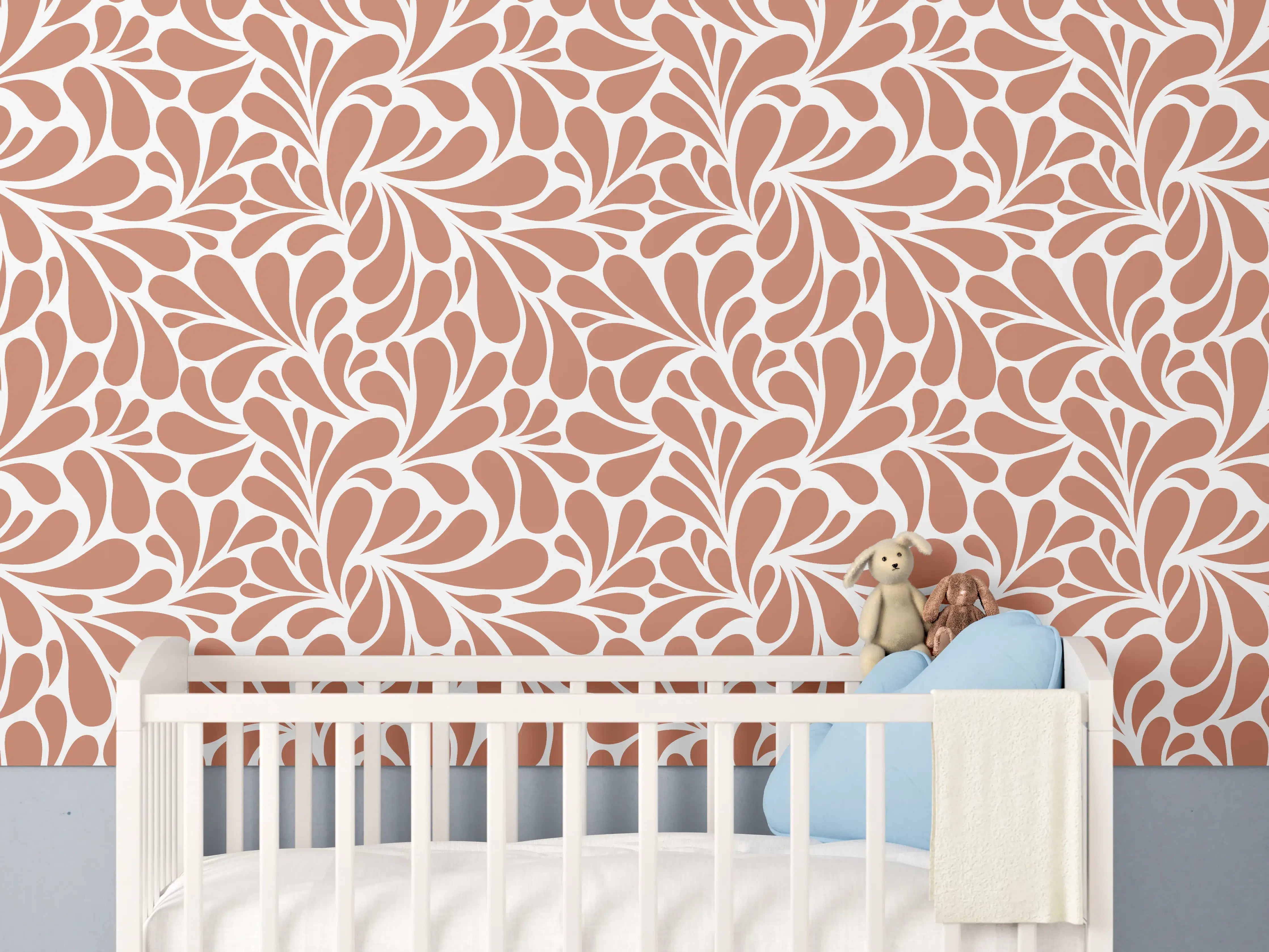 Babyzimmer Wandgestaltung - Elegante Weiß-Grau Marmorstruktur mit subtilen Graunuancen