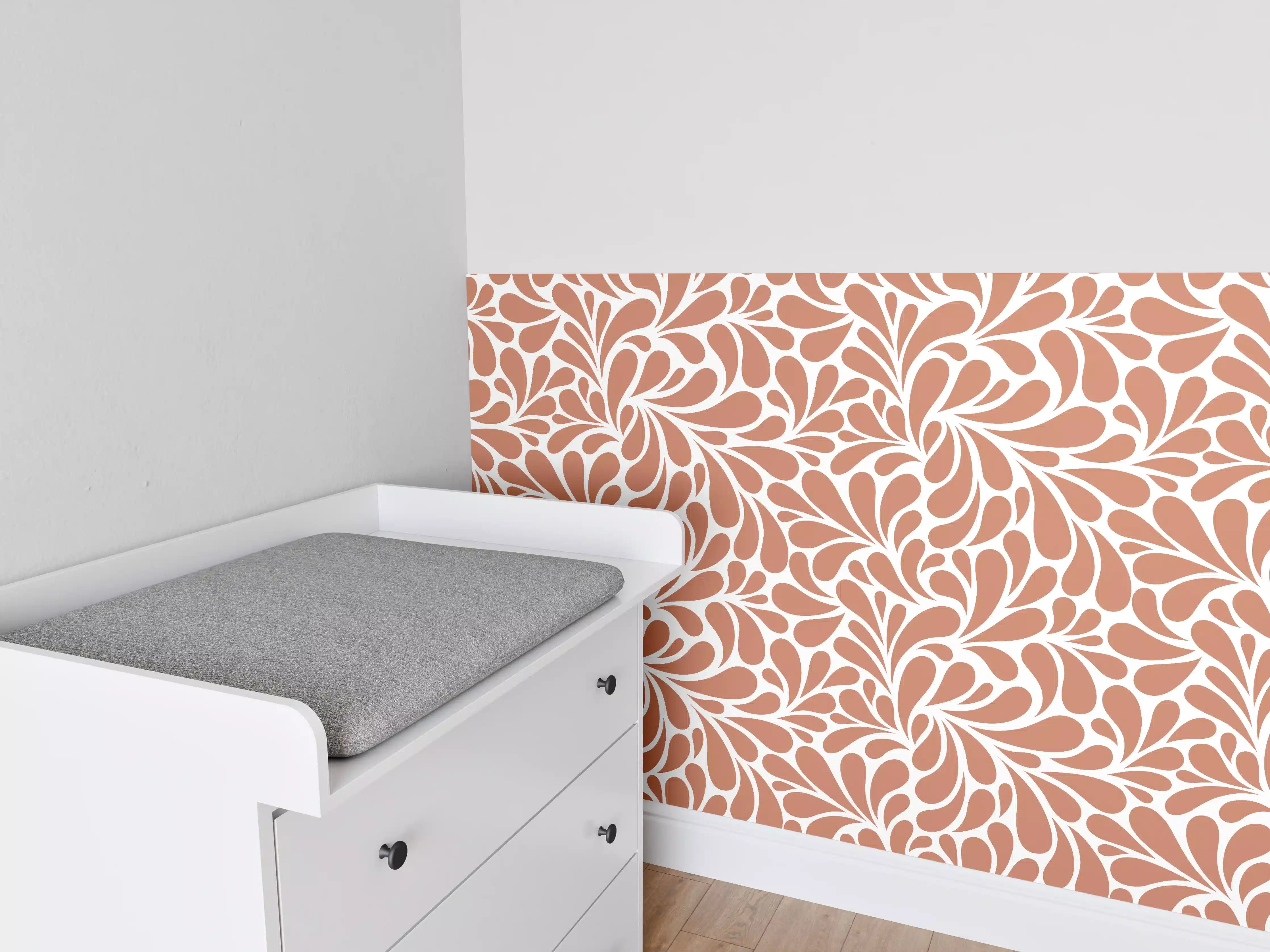 Babyzimmer Wandgestaltung - Elegante Weiß-Grau Marmorstruktur mit subtilen Graunuancen