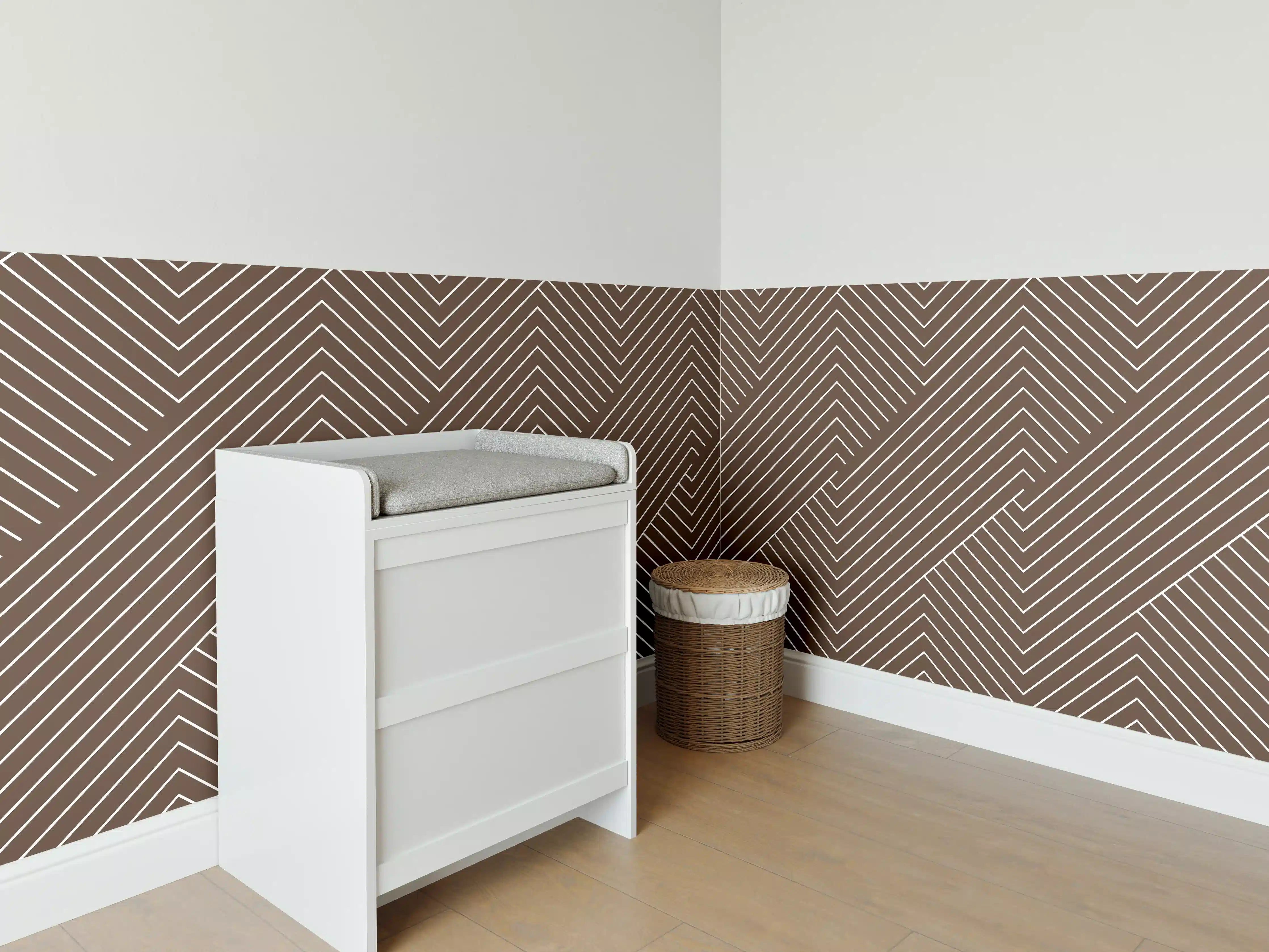 Babyzimmer Wandgestaltung - Elegante geometrische Kaffeetafel