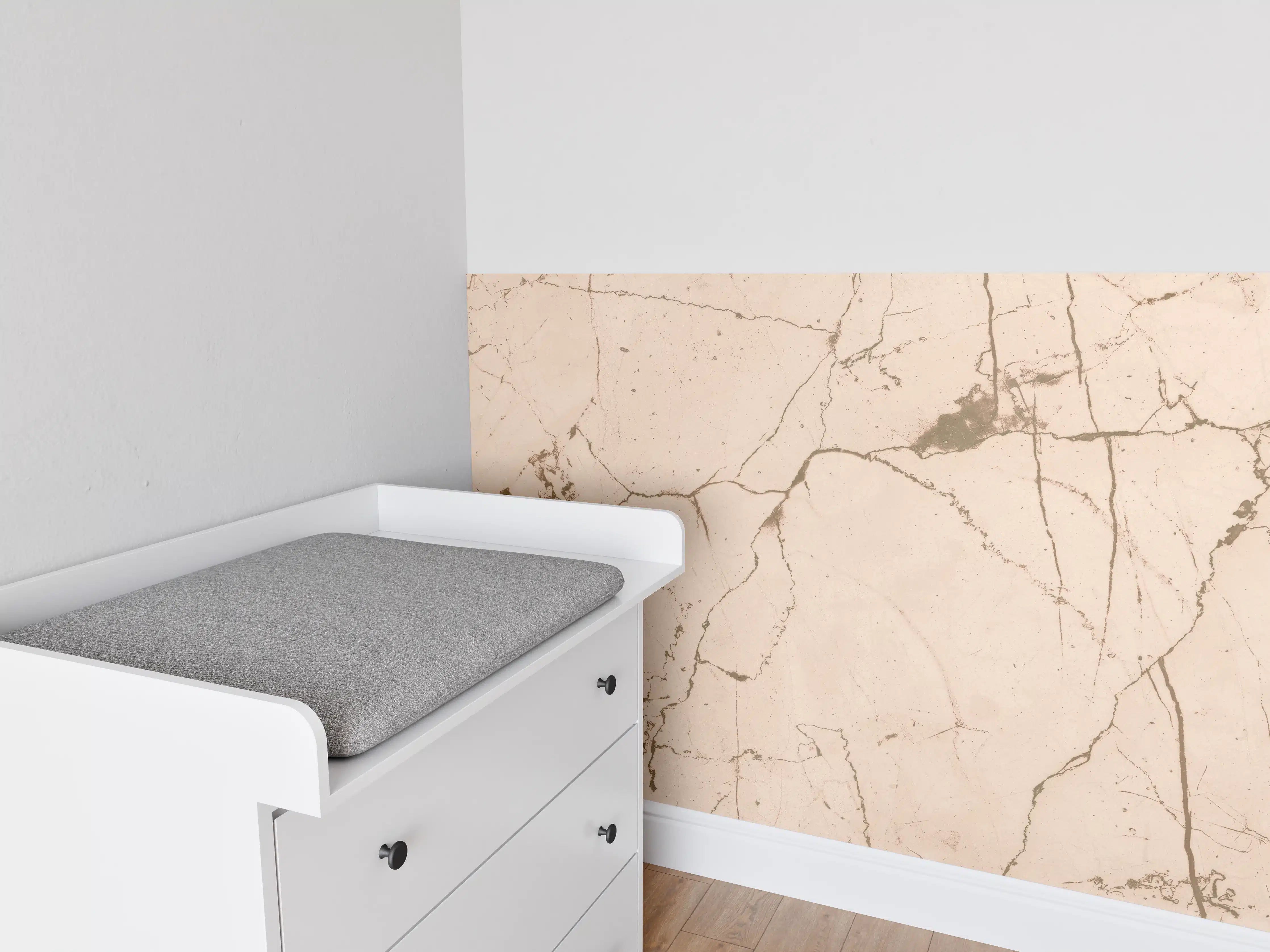 Babyzimmer Wandgestaltung - Elfenbeinfarbener OnyxmarmoR