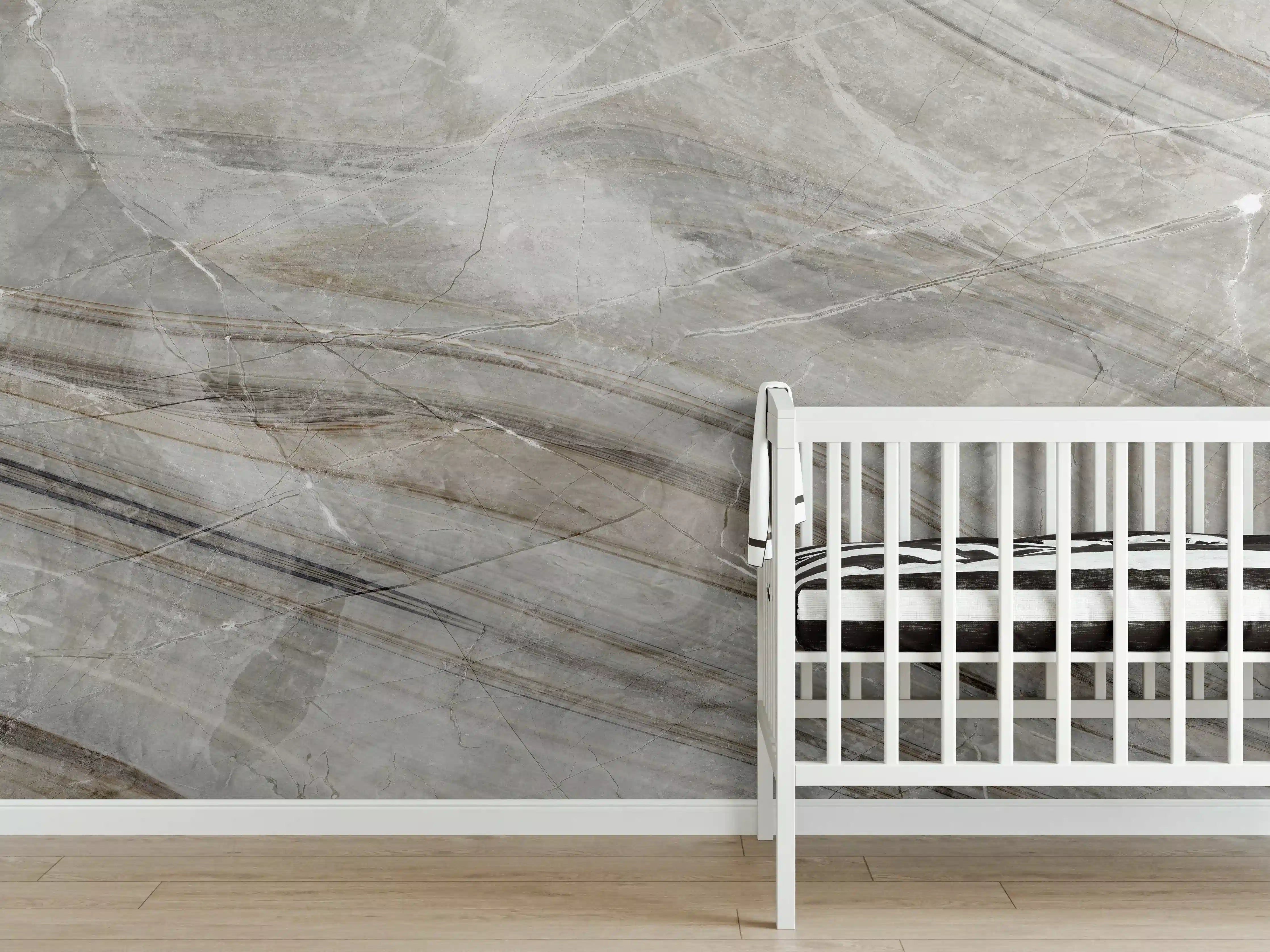 Babyzimmer Wandgestaltung - Emperador-Marmor