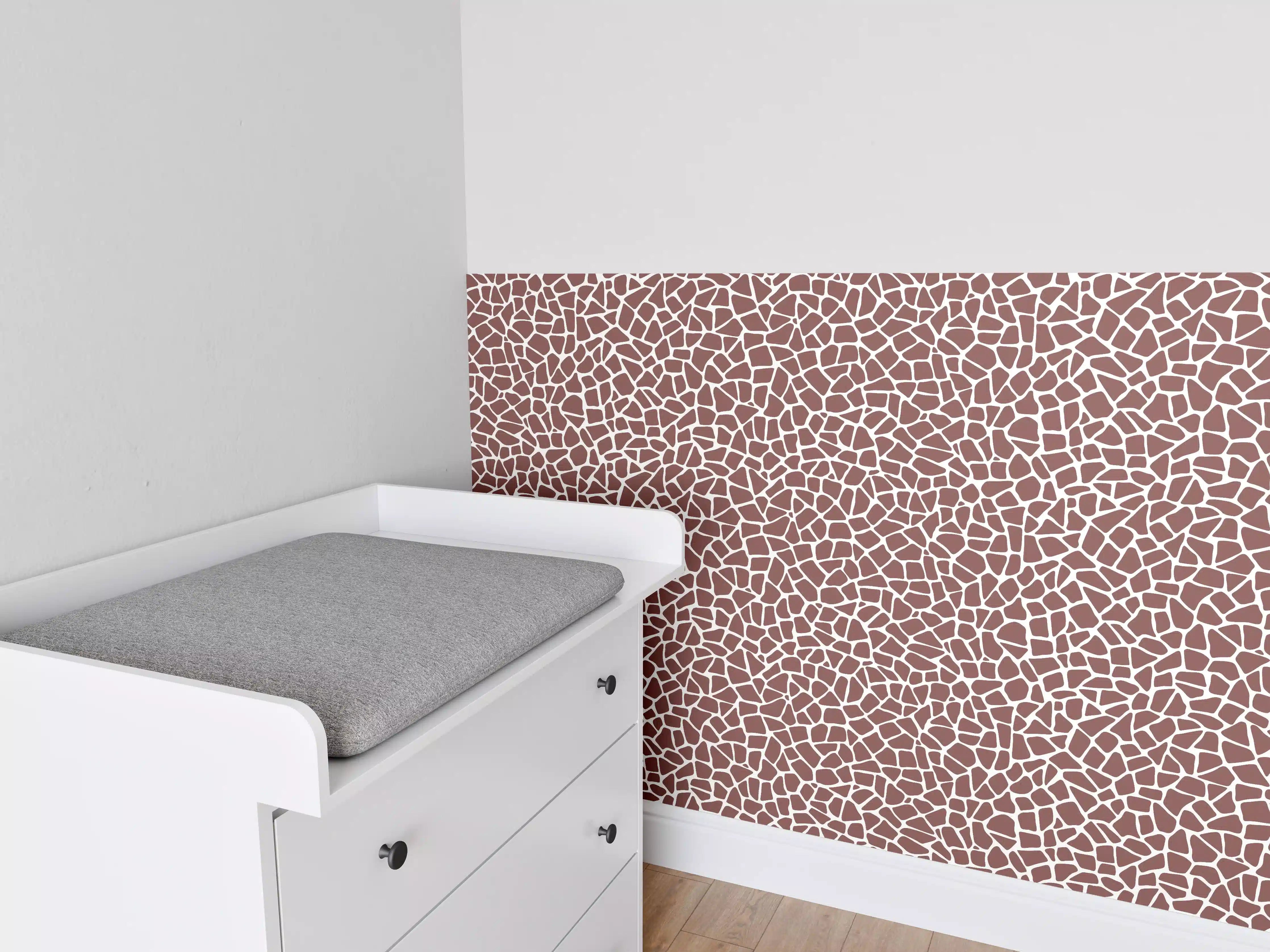 Babyzimmer Wandgestaltung - Erdfarbene Fliesen mit feiner Textur